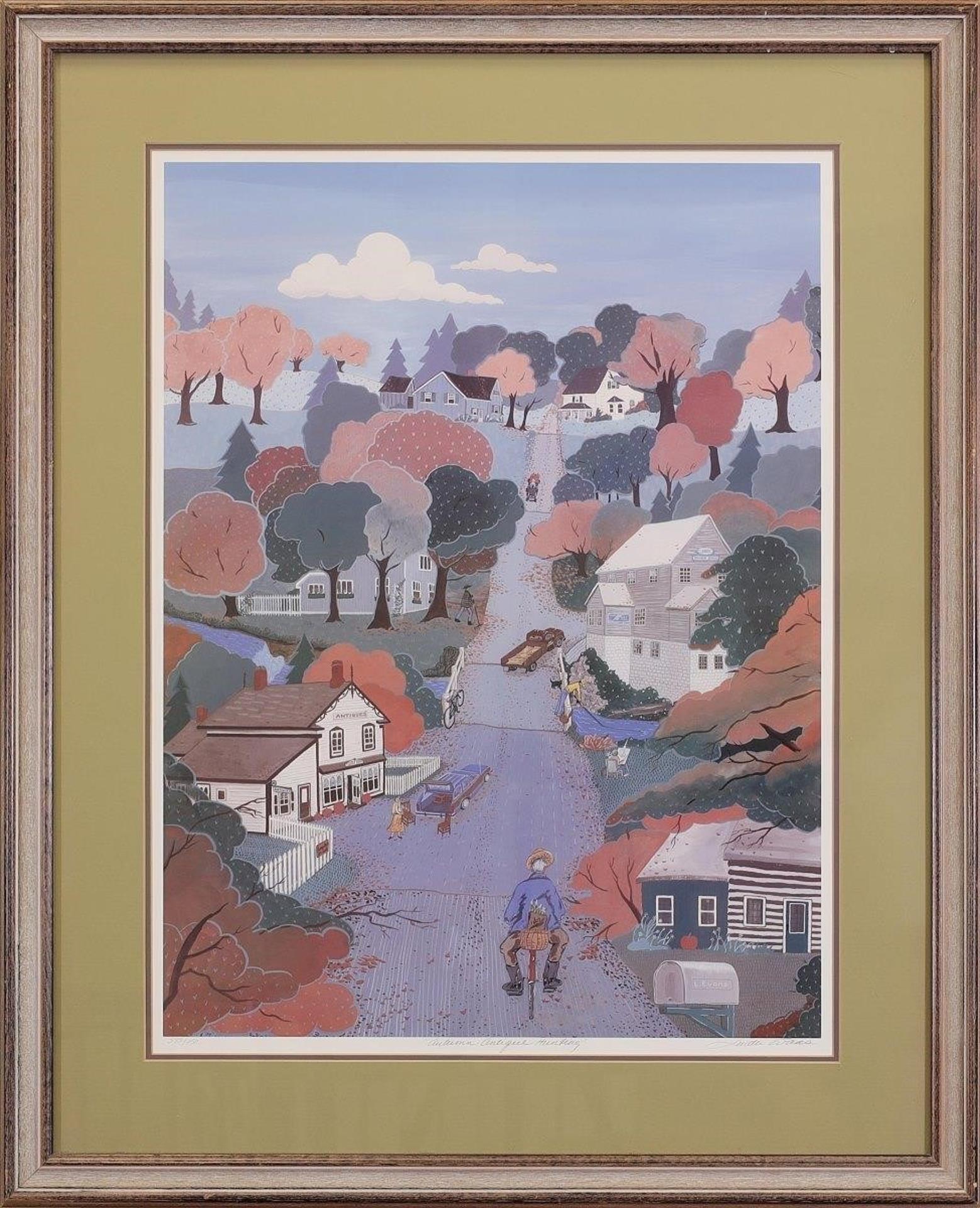 Linda Evans (1949) - “Autumn Antique Hunting”; 1988; ed. #593/950