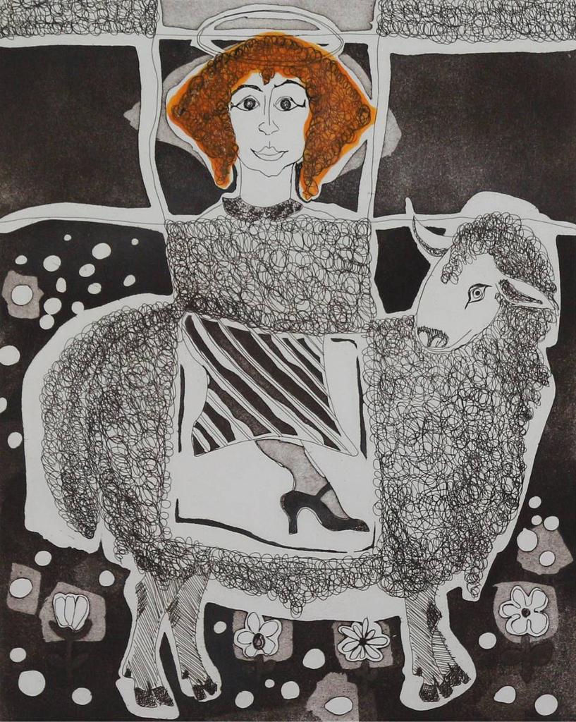 Yone Kvietys Young (1924-2011) - St. Rita of the Sheep; ed. proof
