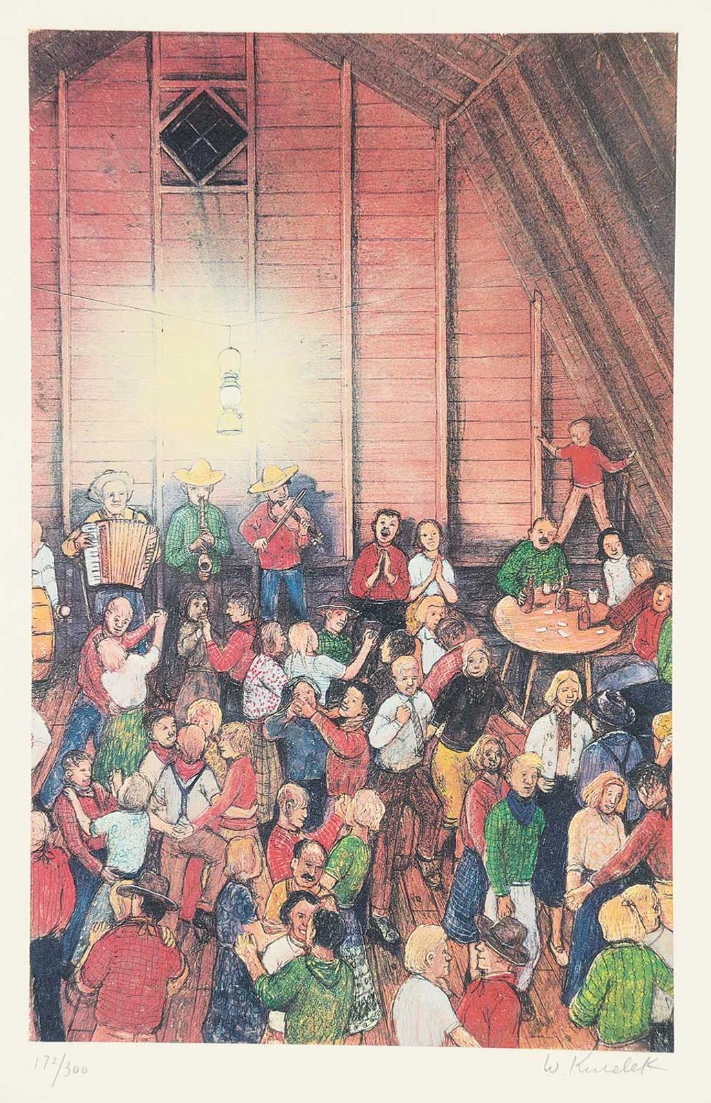 William Kurelek (1927-1977) - Untitled - Barn Dance #172/300
