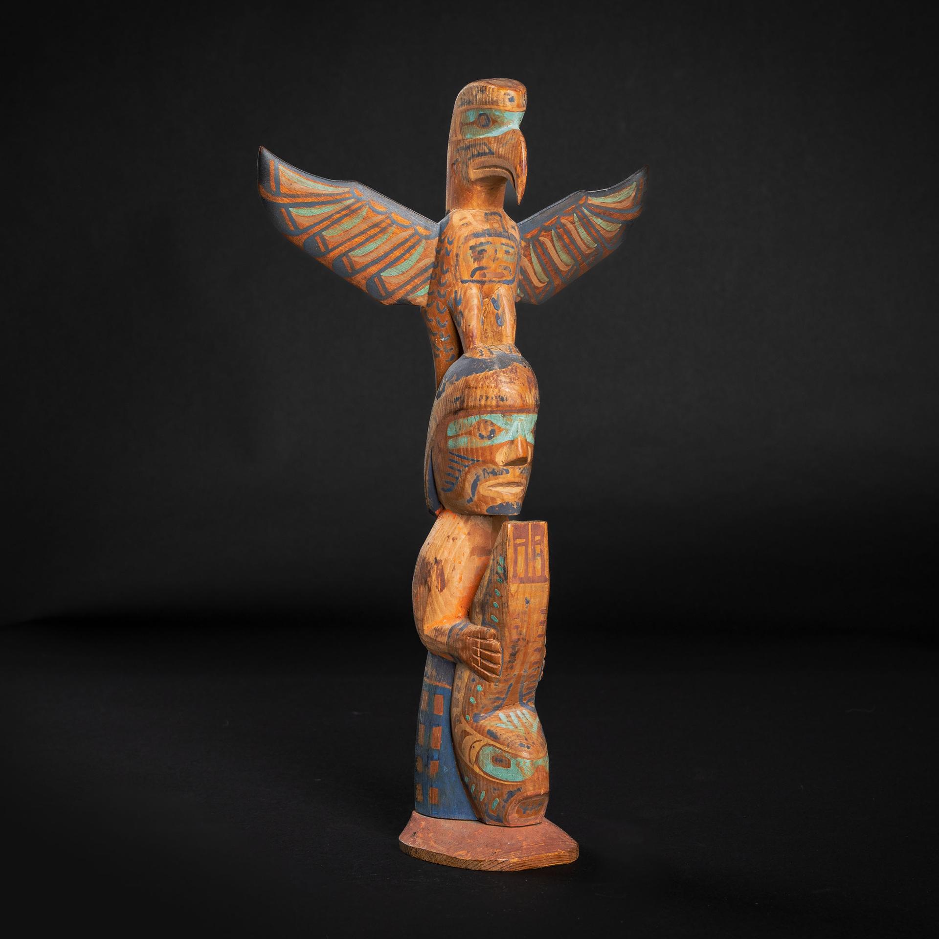 Charles Jones (1836-1892) - Thunderbird With Chief Holding A Sculpin