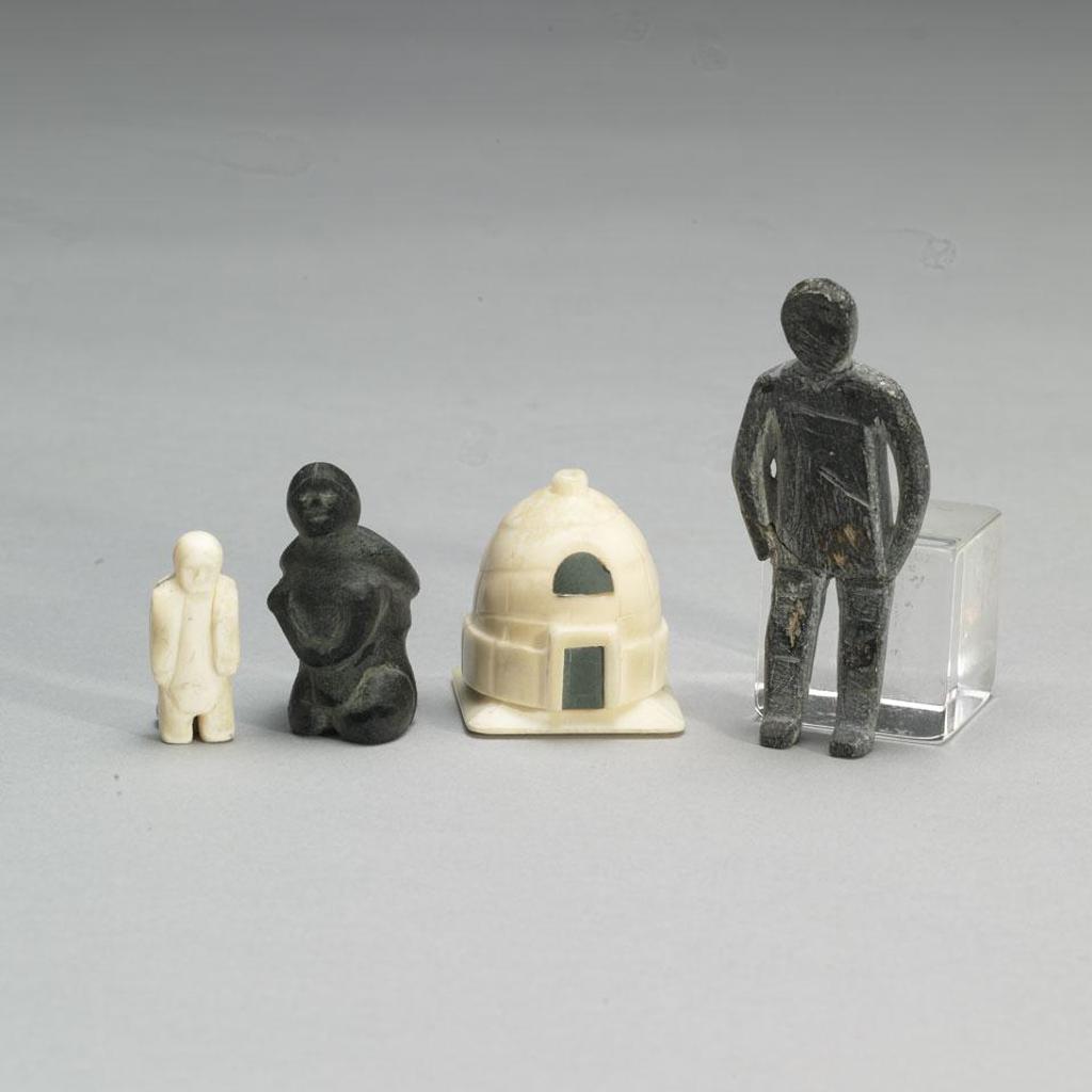 Yvonne Kanayuq Arnakyuinak (1920-1998) - Igloo With Three Figures