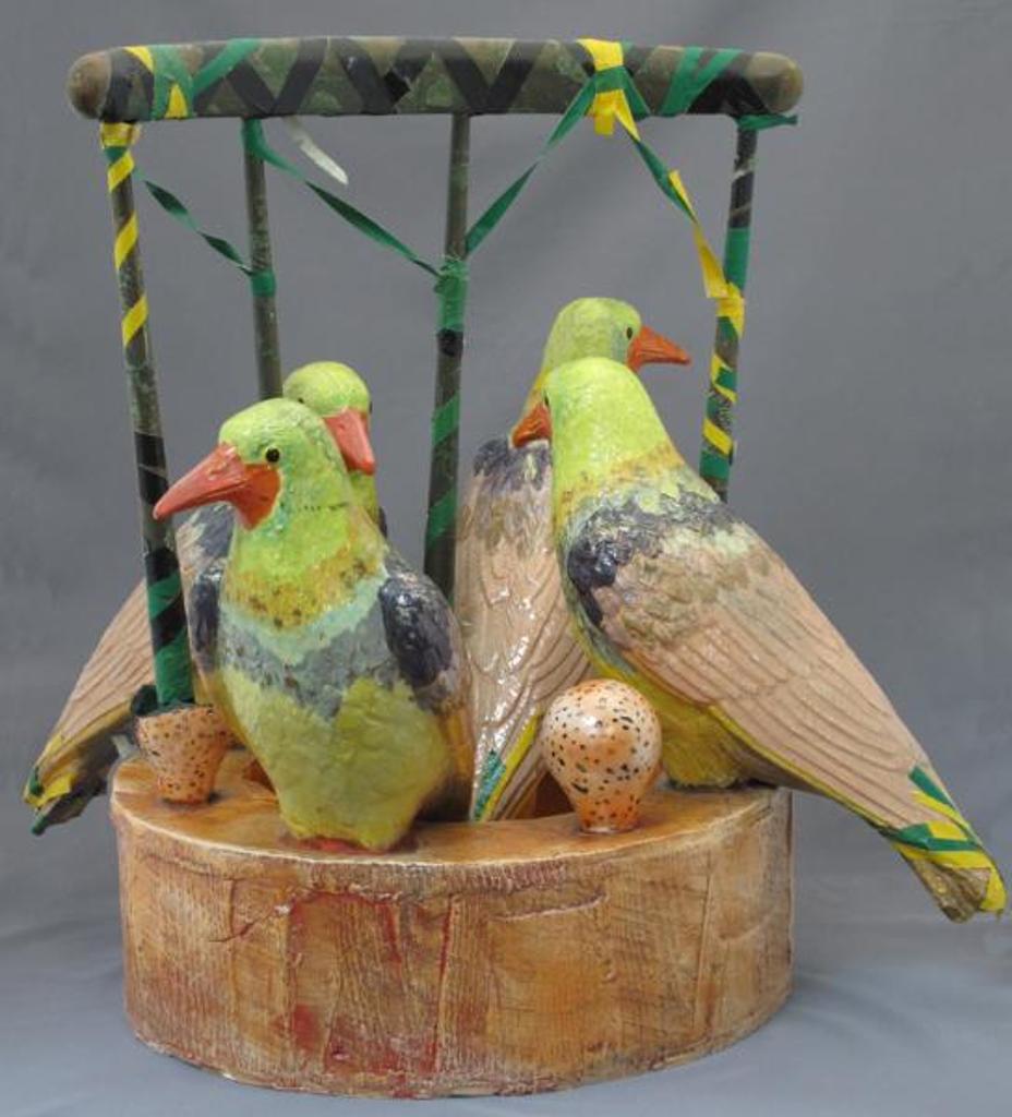 Anne Marie Schmid Esler (1937-2013) - Four Birds In A Chair; 1980