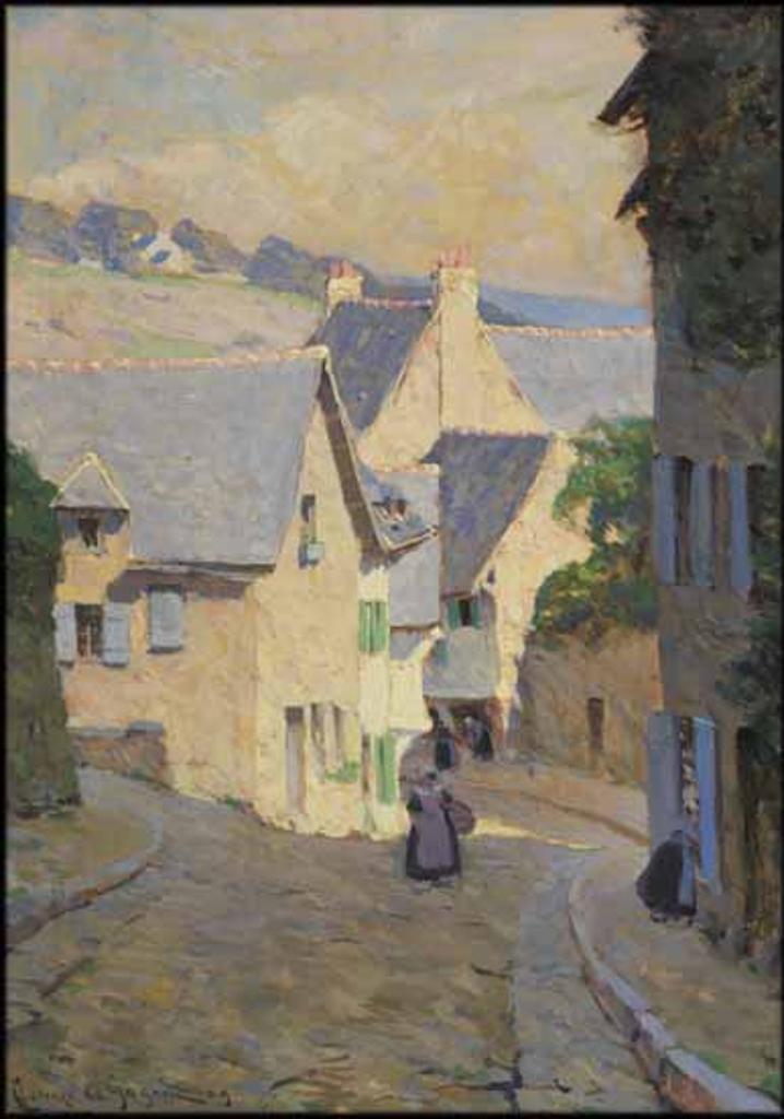 Clarence Alphonse Gagnon (1881-1942) - Sunlit Street, Dinan
