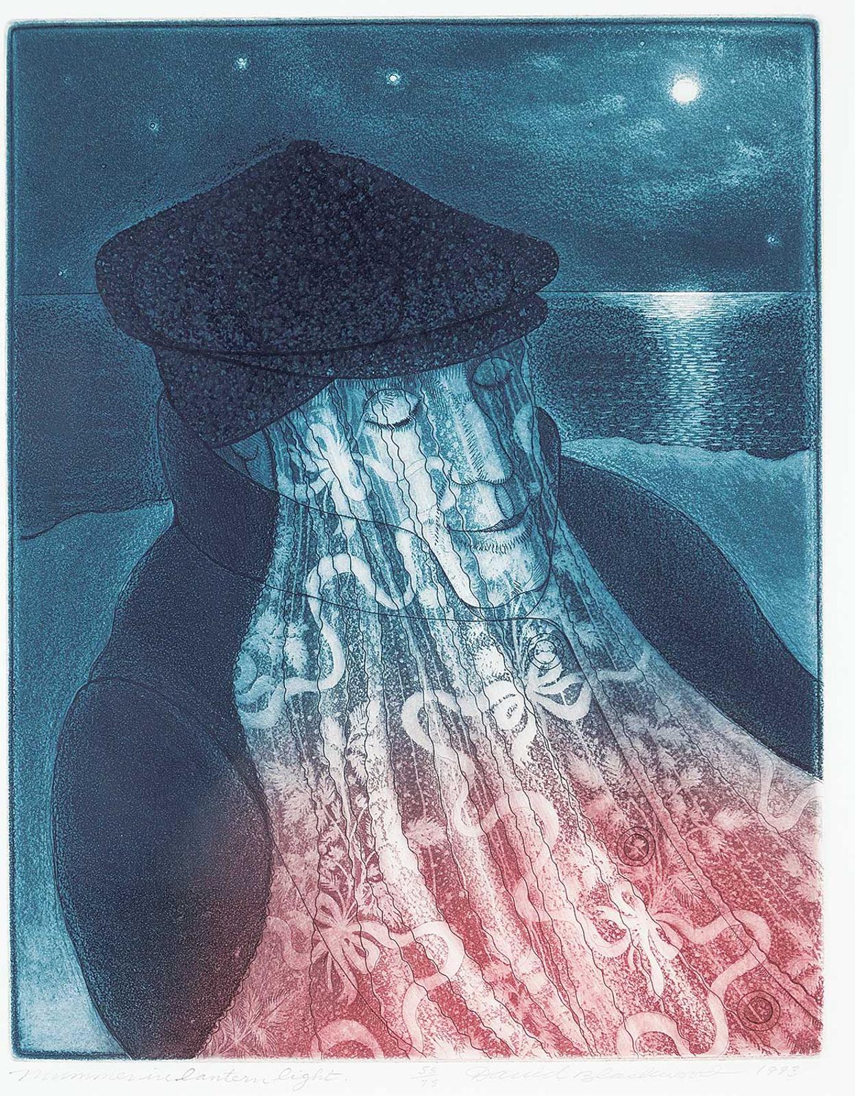 David Lloyd Blackwood (1941-2022) - Mummer in Lantern Light  #55/75