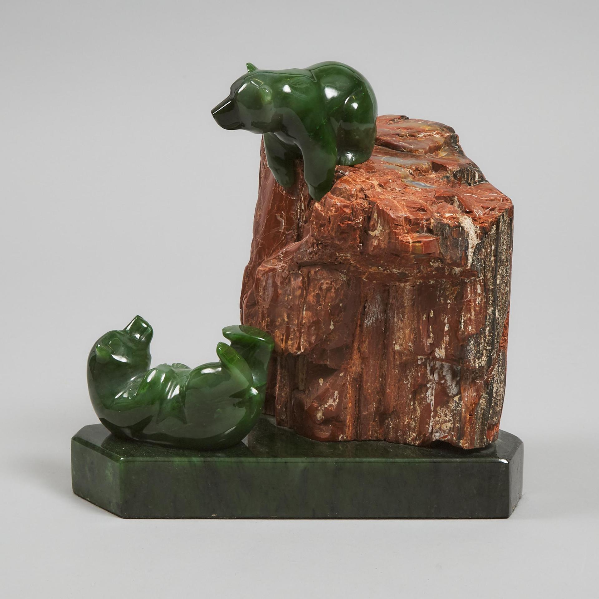 Lyle Sobel (1952) - Playful Bear Cubs