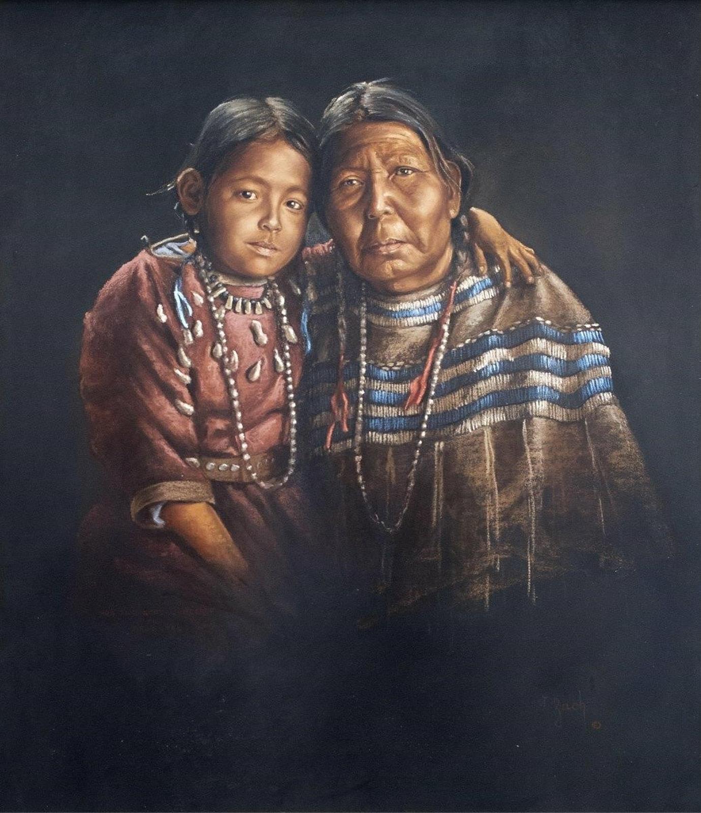 Vilem Zach (1946) - Mrs. Two Guns Whitecalf And Daughter