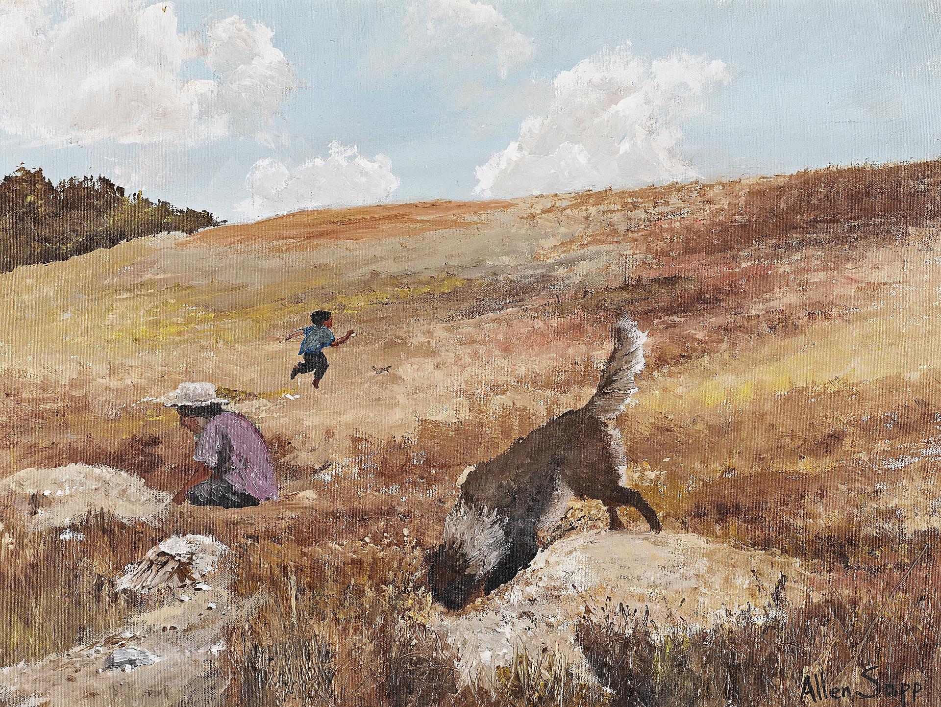 Allen Fredrick Sapp (1929-2015) - Chasing groundhogs