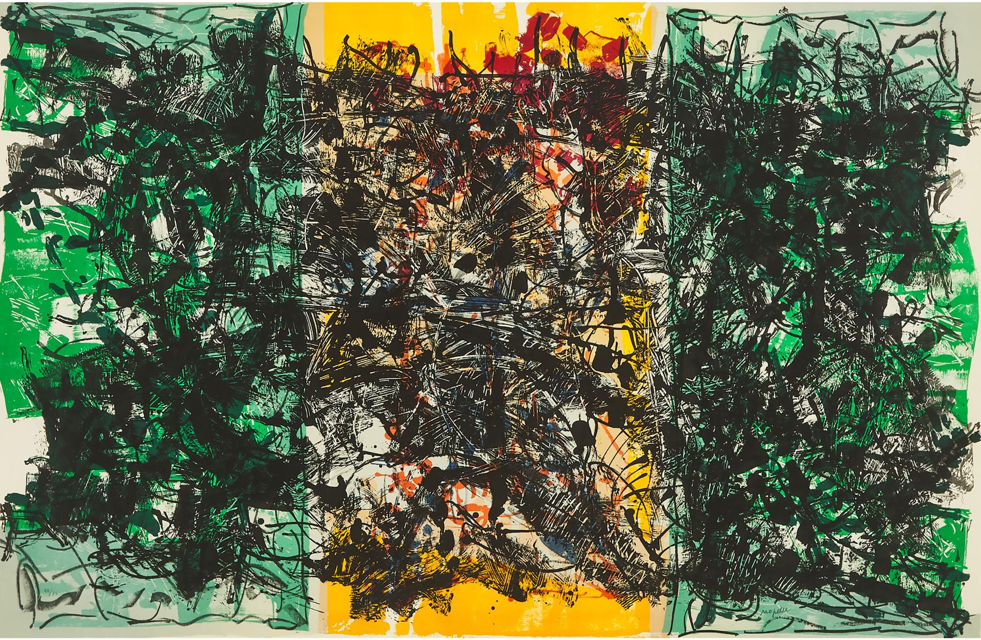 Jean-Paul Riopelle (1923-2002) - Triptyque Orange [yseult Riopelle 1967.02est.Li]