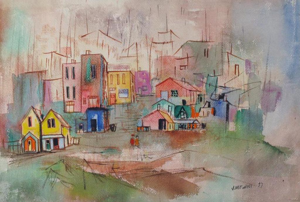 Janet Mitchell (1915-1998) - A Walk In The City; 1957