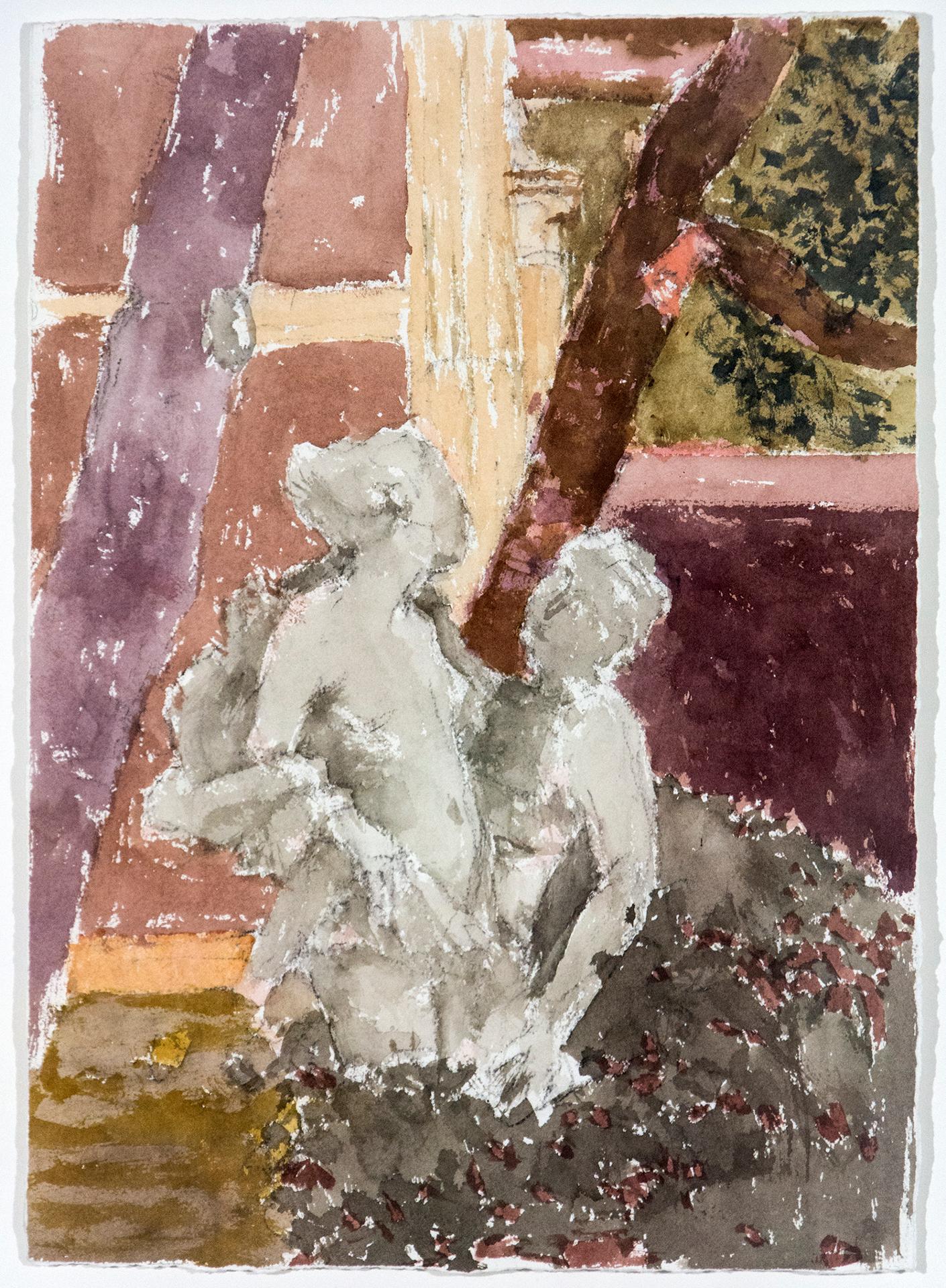 John Richard Fox (1927-2008) - Sculptures in Garden, Venice, 1997
