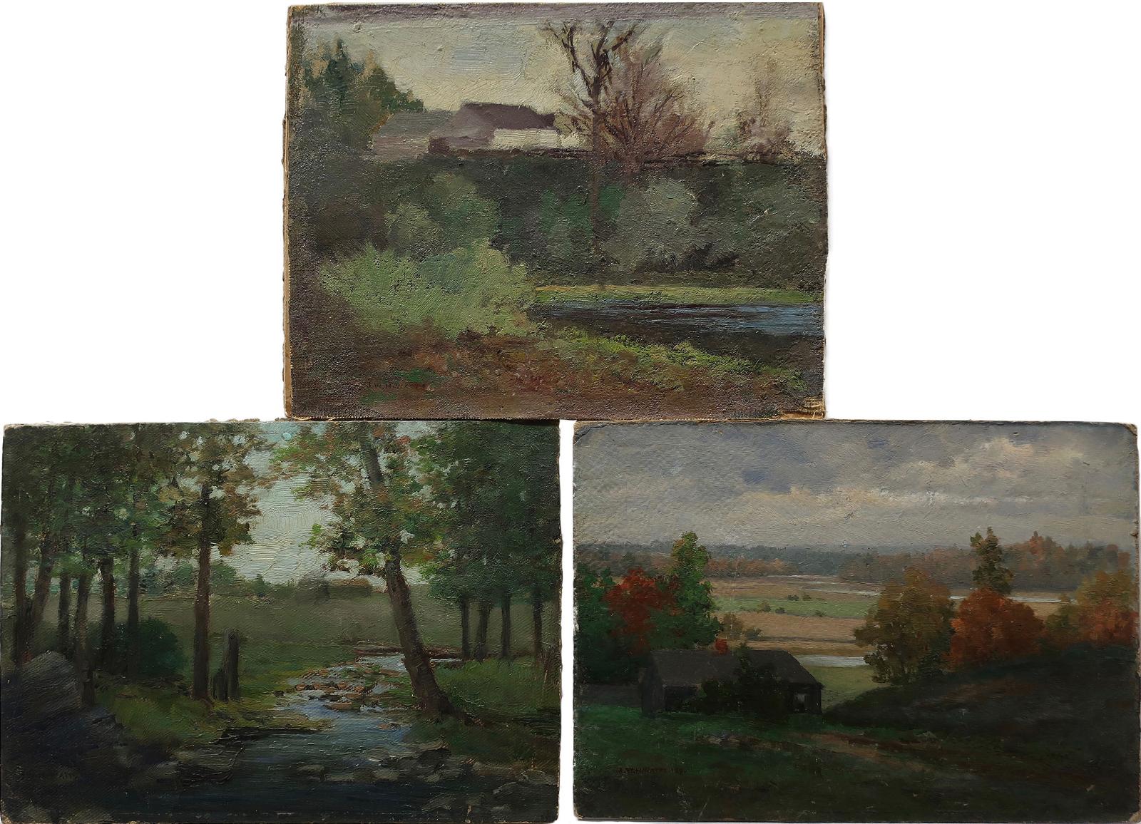 John William Hurrell Watts (1850-1917) - Farm Studies (Three Works)