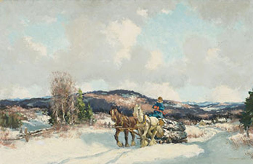 Frederick Simpson Coburn (1871-1960) - Hauling Logs, Winter