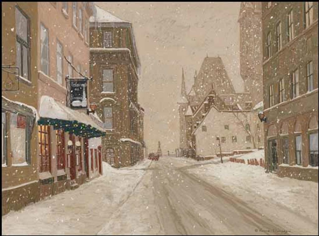 Horace Champagne (1937) - Restaurant au Parmesan, rue St-Louis, Québec City