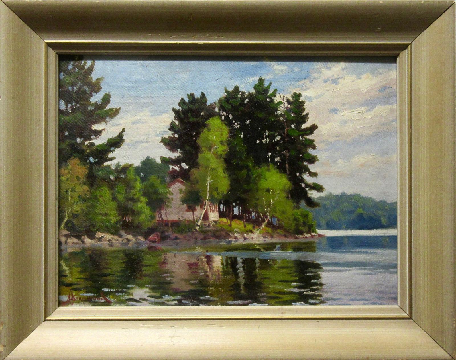 Arthur Alexander Drummond (1891-1977) - Untitled (Shoreline With Cottage)