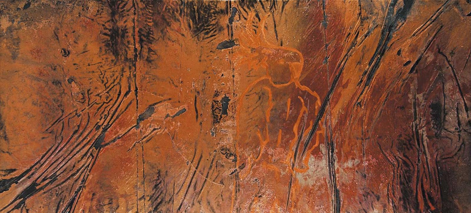 James D. [Jim] Ulrich - Untitled - Parrot with Abstract Foreground