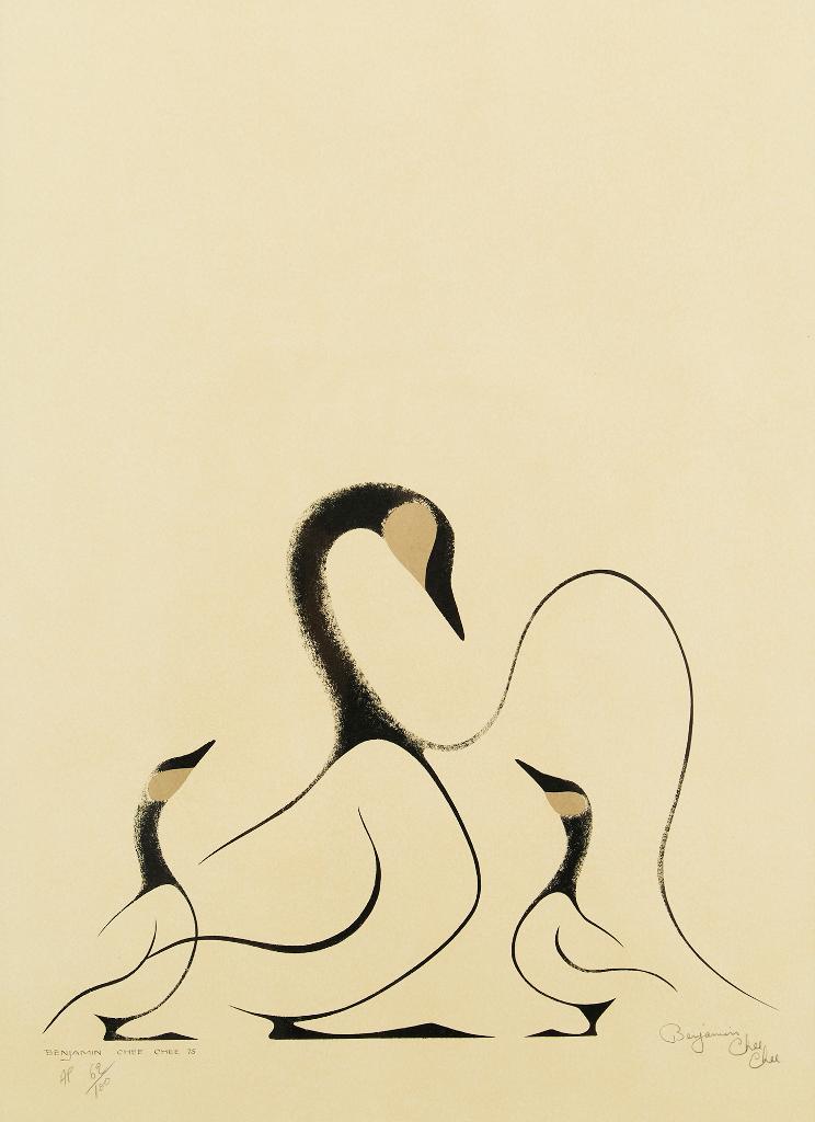 Benjamin Chee Chee (1944-1977) - Mother and Young