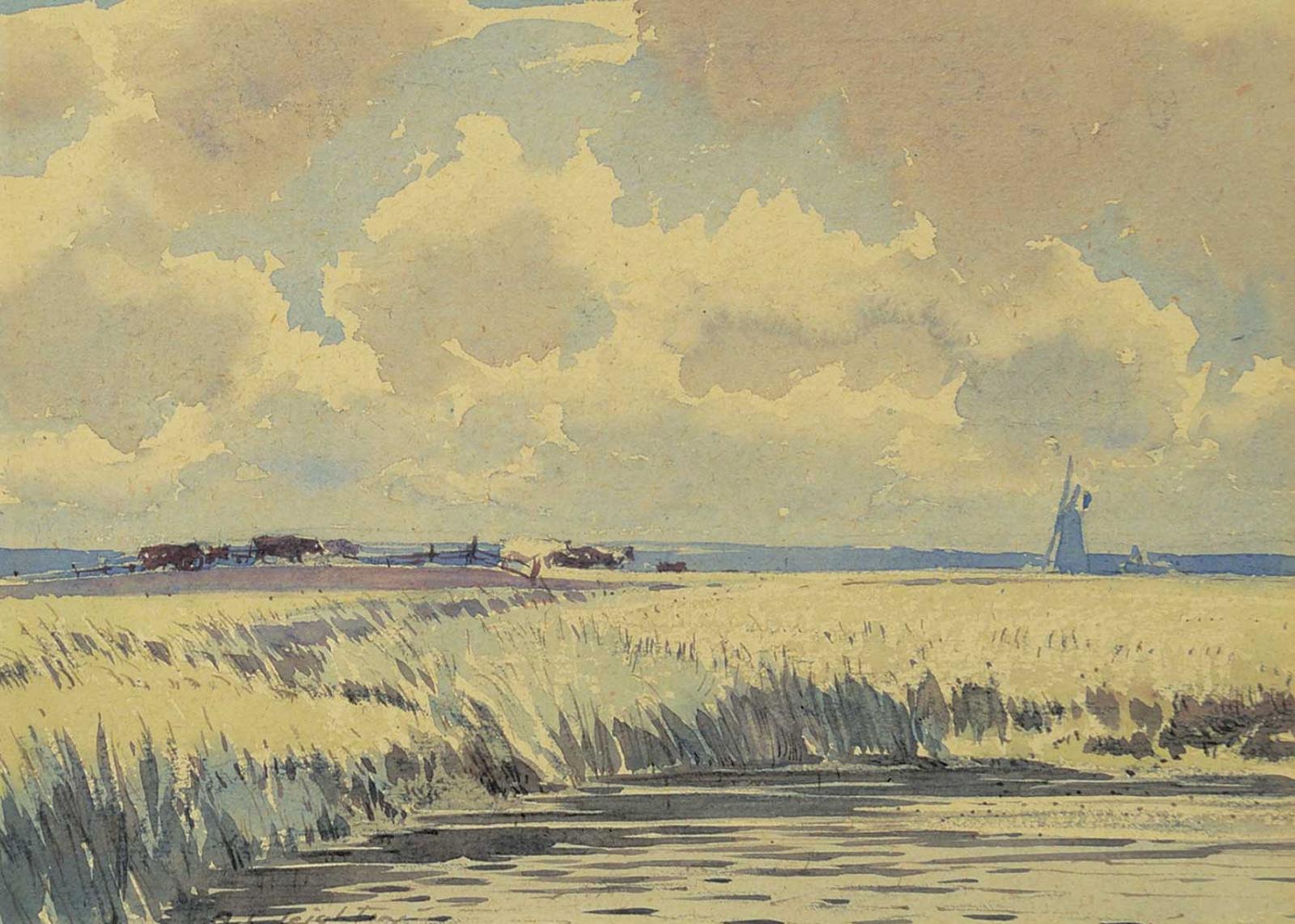 Alfred Crocker Leighton (1901-1965) - Draining Mill, Norfolk