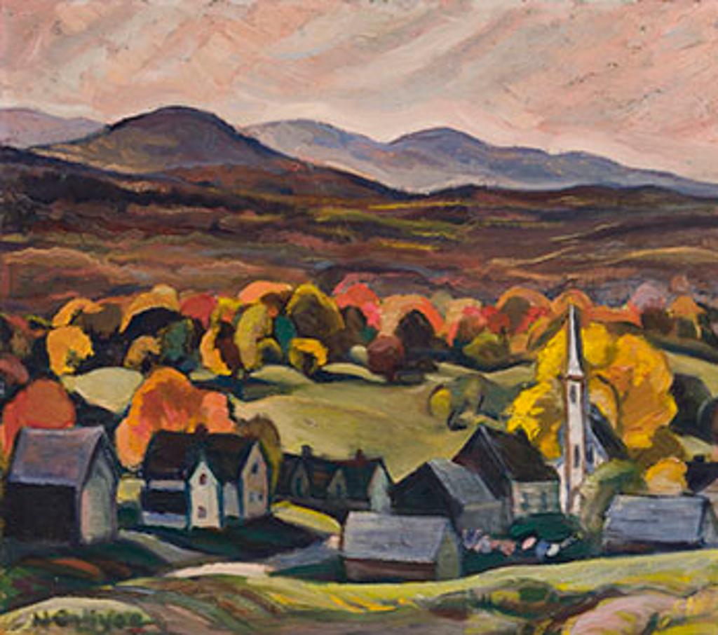 Nora Frances Elisabeth Collyer (1898-1979) - East Baldwin Village/ Front Porch (verso)