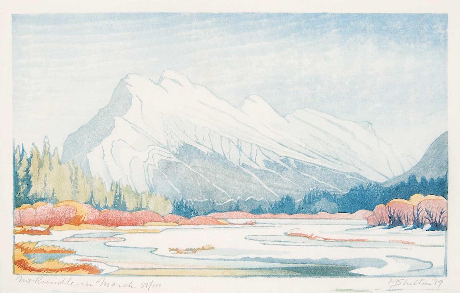 Margaret Dorothy Shelton (1915-1984) - Mount Rundle in March #57/100
