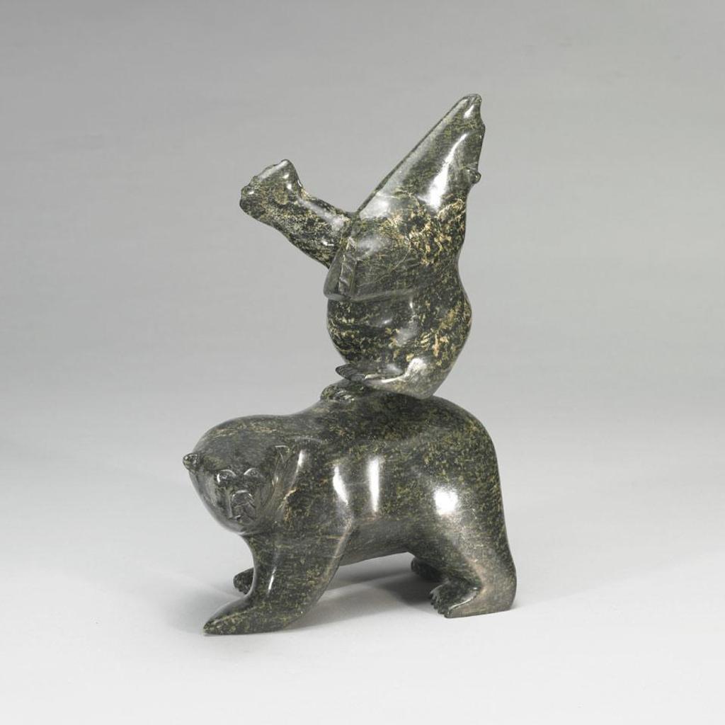 Joanassie Ragee (1935) - Polar Bear Dancing Atop Another