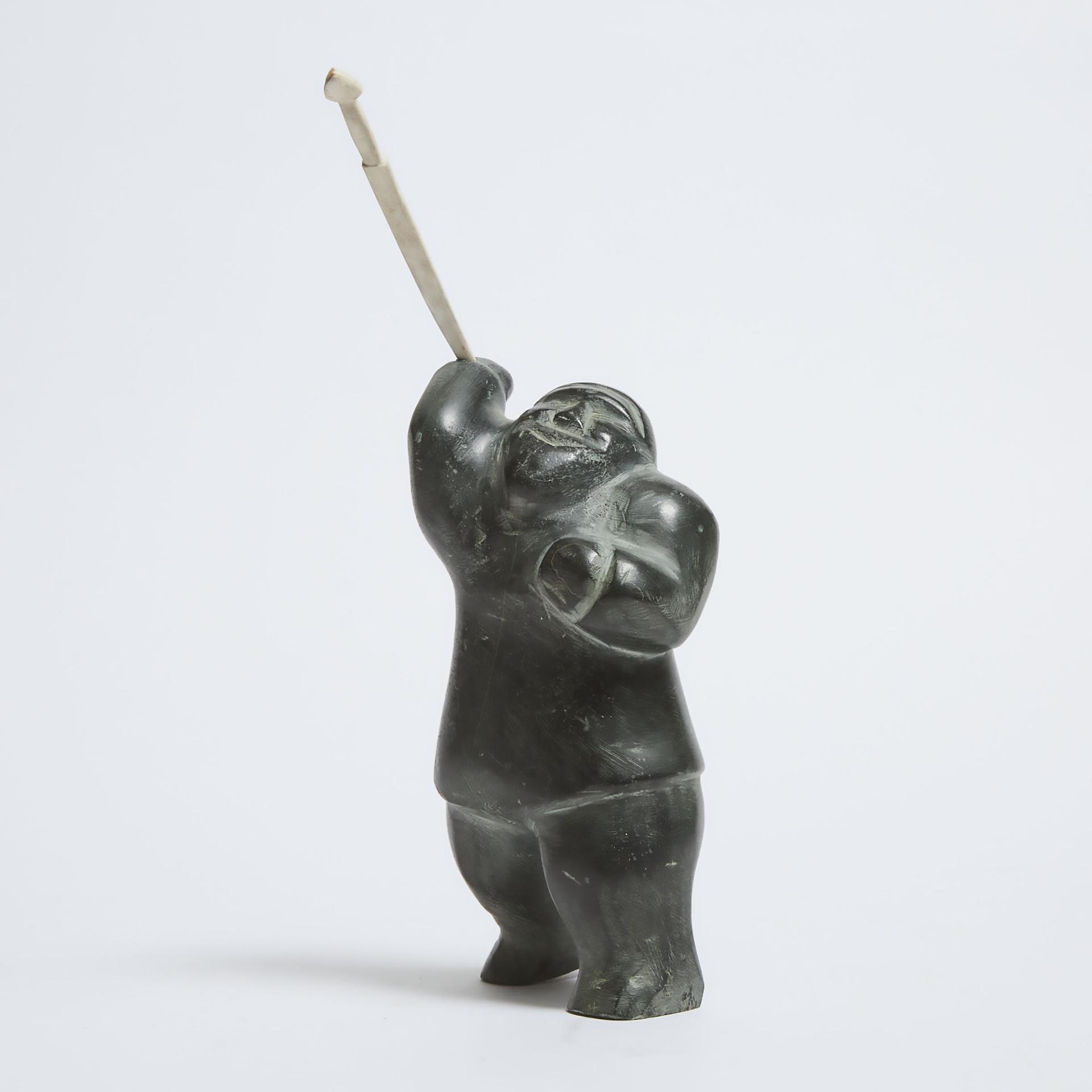 Barnabus Arnasungaaq (1924-2017) - Gleeful Hunter With Spear