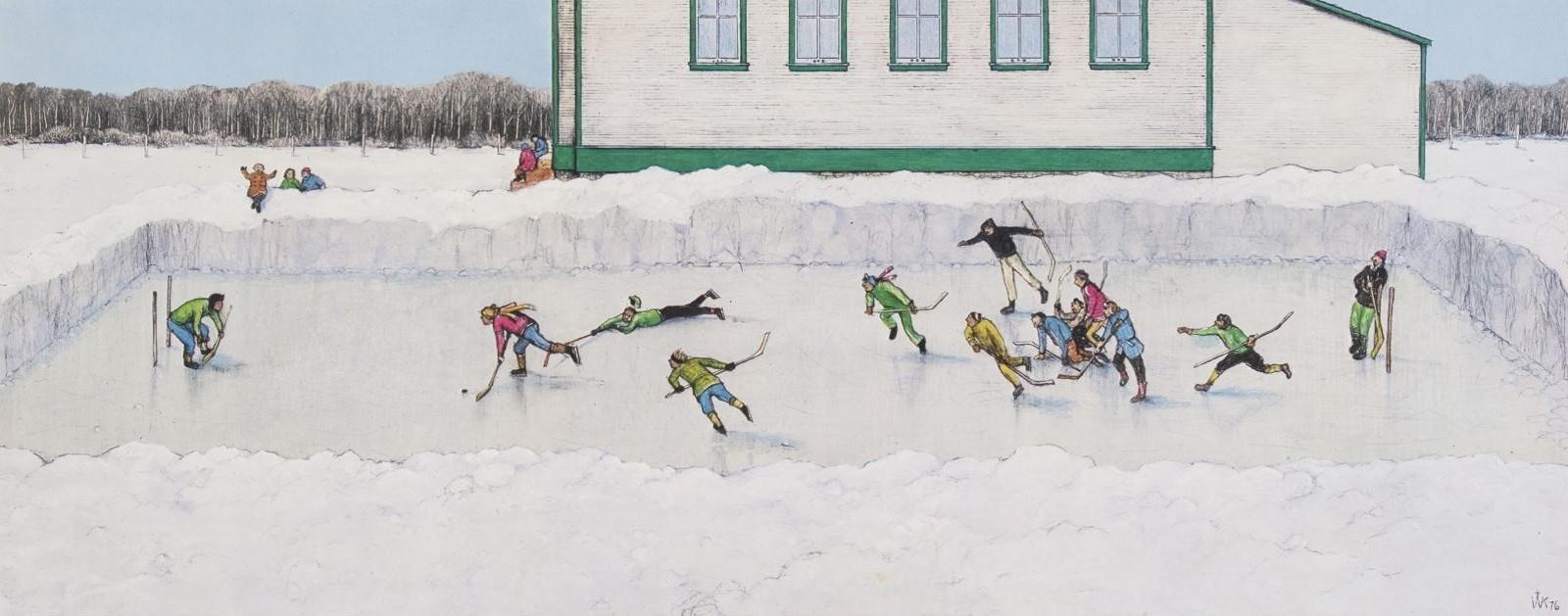 William Kurelek (1927-1977) - Breakaway; 1976