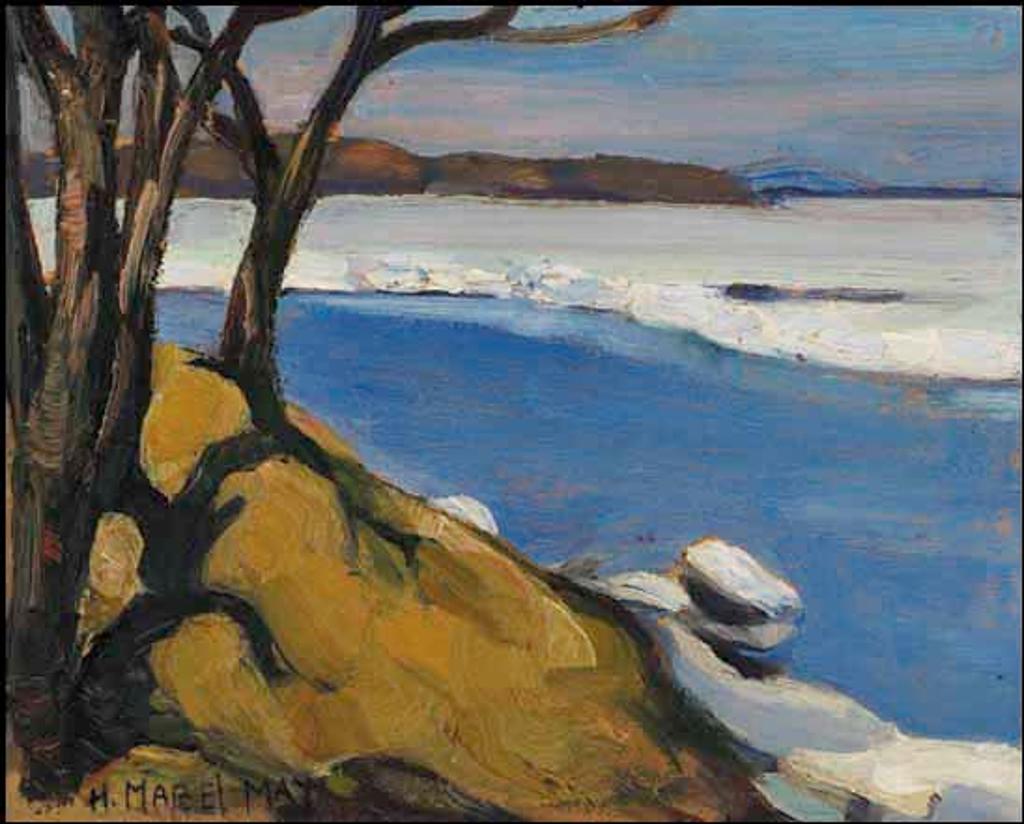 Henrietta Mabel May (1877-1971) - Early Spring, St. Lawrence River from Lower Lachine Road / Farm Buildings (verso)