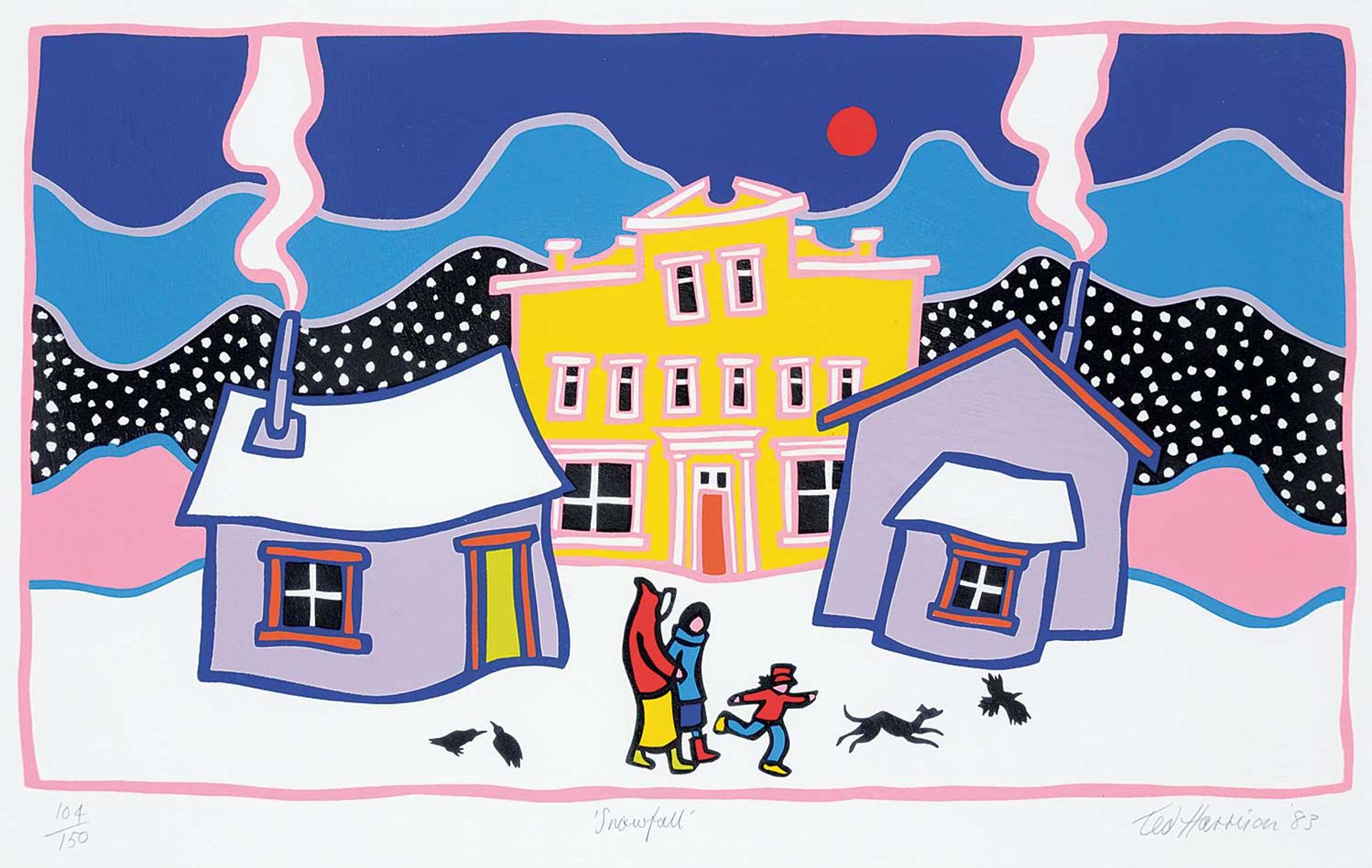 Ted Harrison (1926-2015) - Snowfall  #104/150