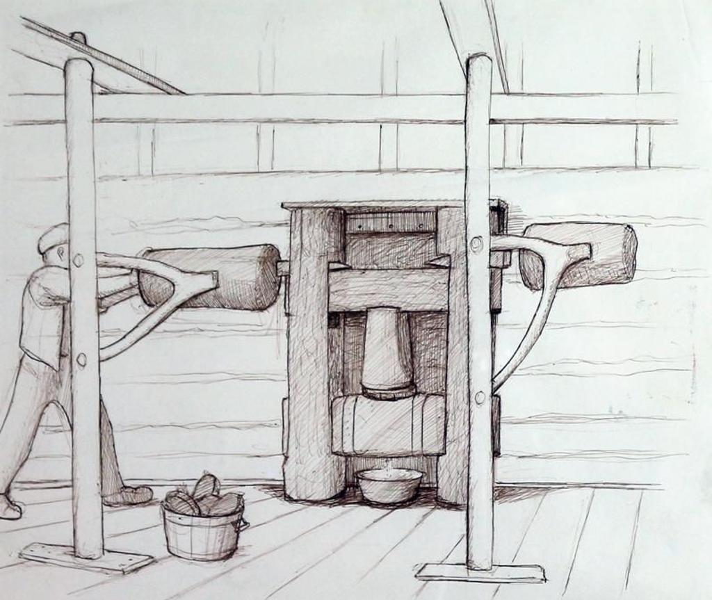 William Kurelek (1927-1977) - Oil Press