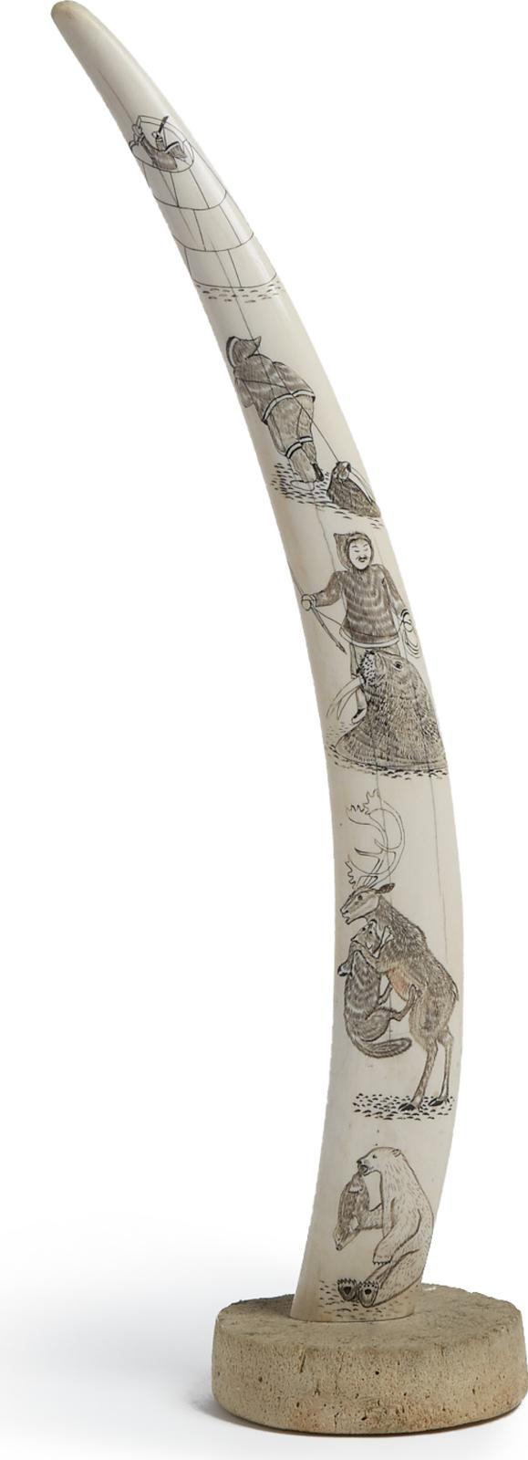 Henry Evaluardjuk (1923-2007) - Etched Tusk