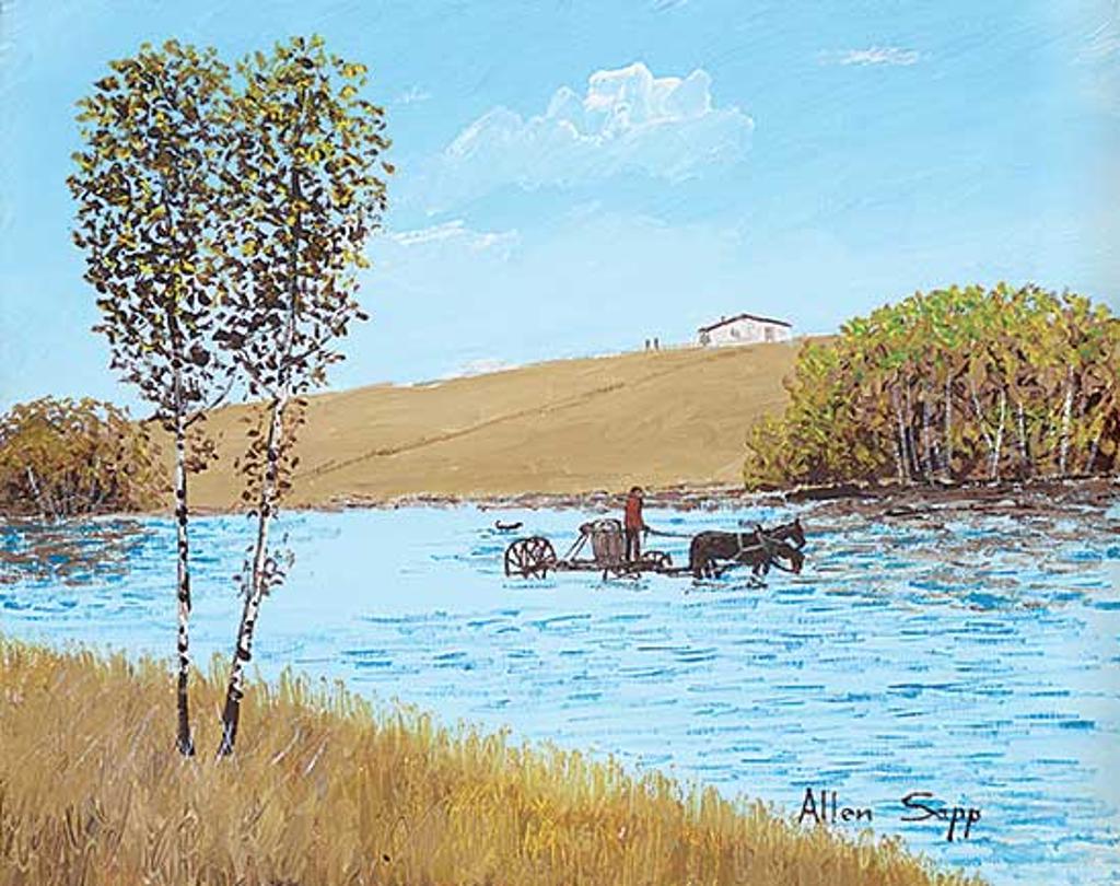 Allen Fredrick Sapp (1929-2015) - Untitled - Horses Need a Drink