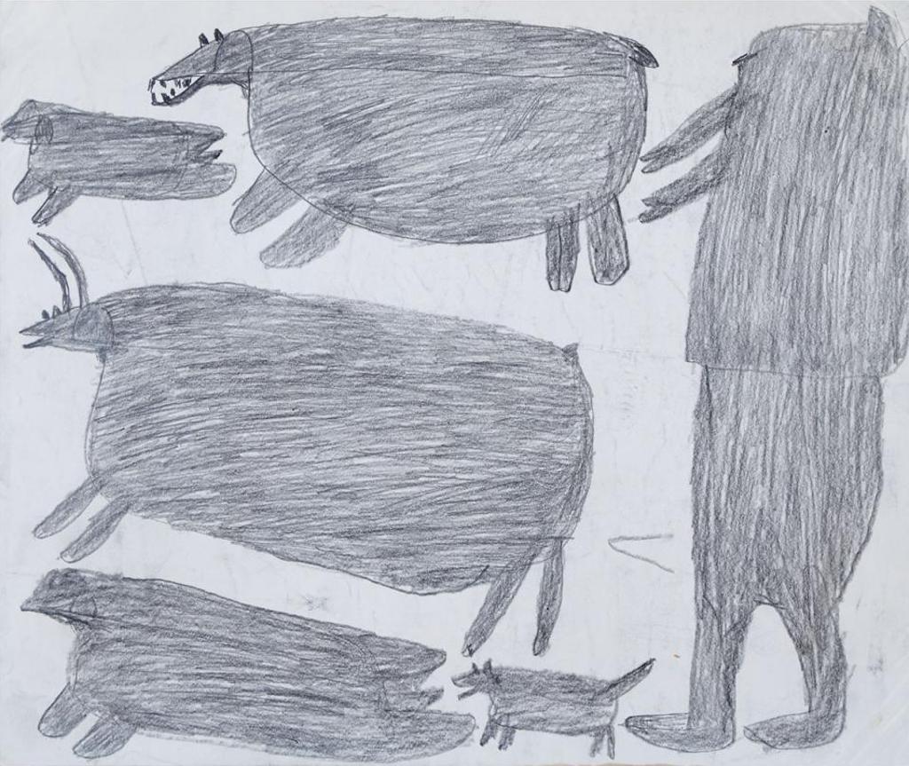 Parr (1893-1969) - Untitled (Hunter And Arctic Animals)