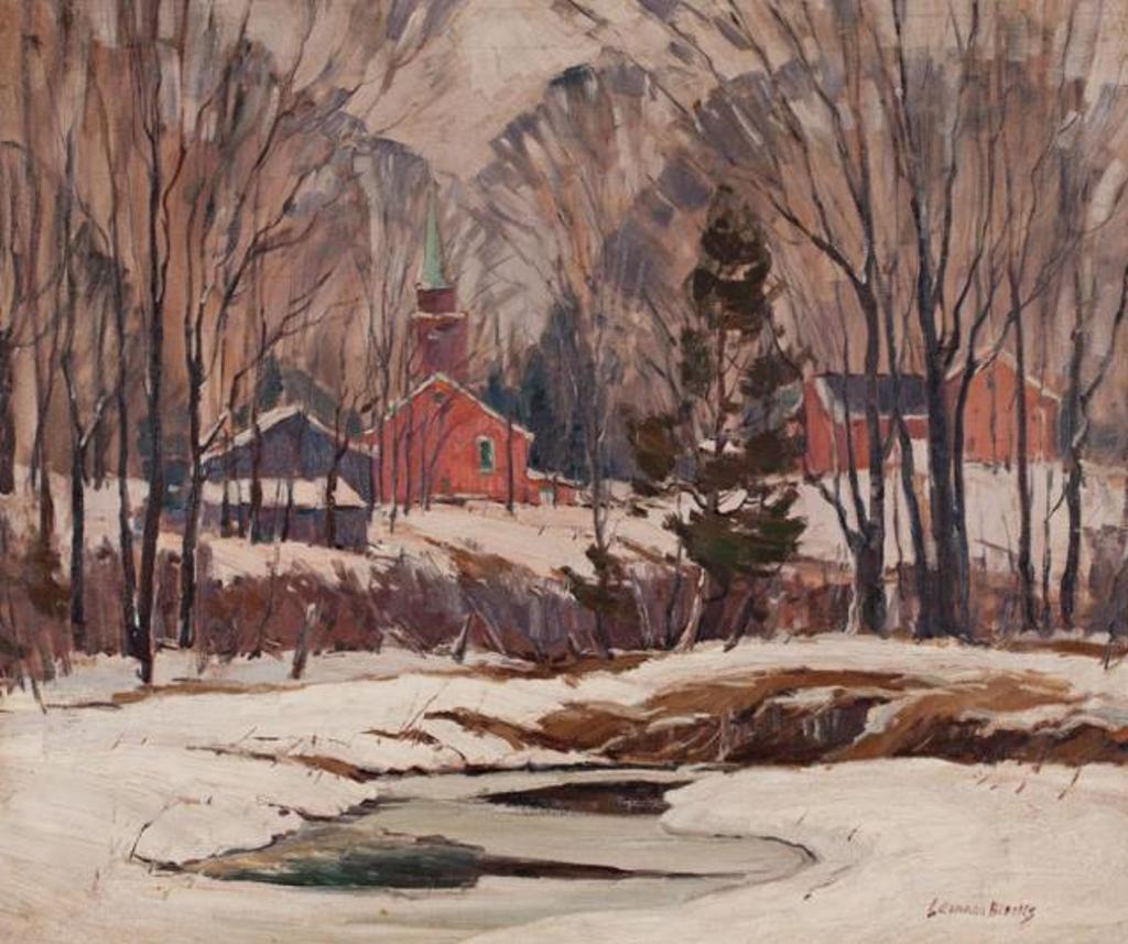Frank Leonard Brooks (1911-1989) - Red Church Near Scarborough, ON