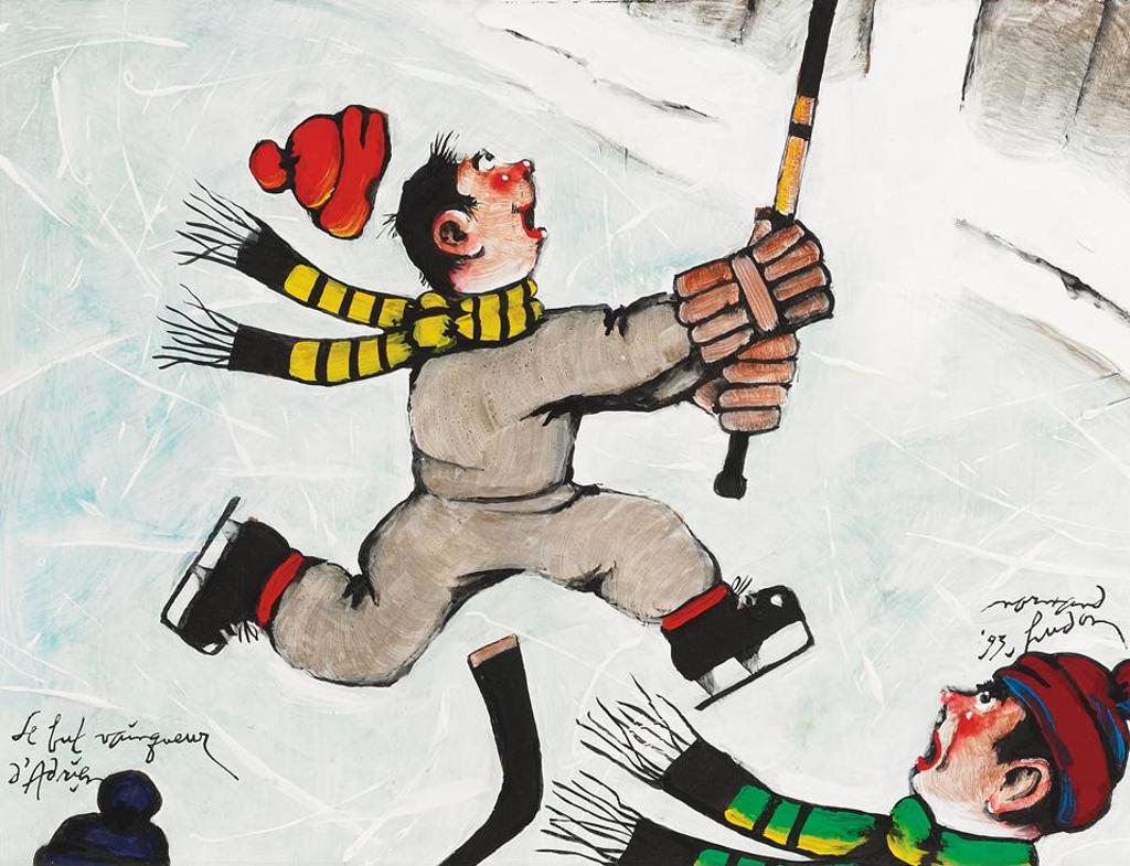 Normand Hudon (1929-1997) - Le But Vainqueur D’Adrien