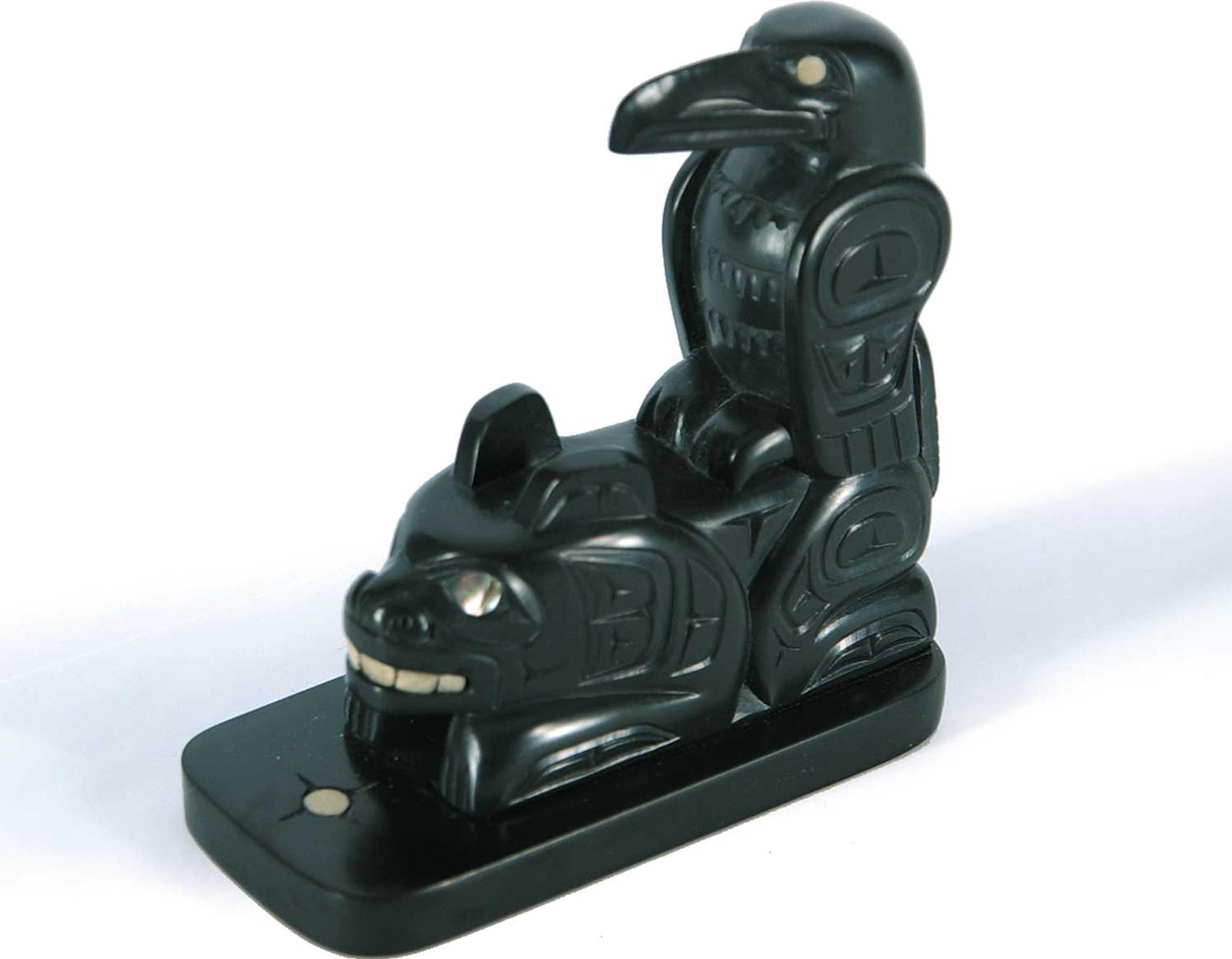 Glen Pollard (1957) - Haida Raven + Bear
