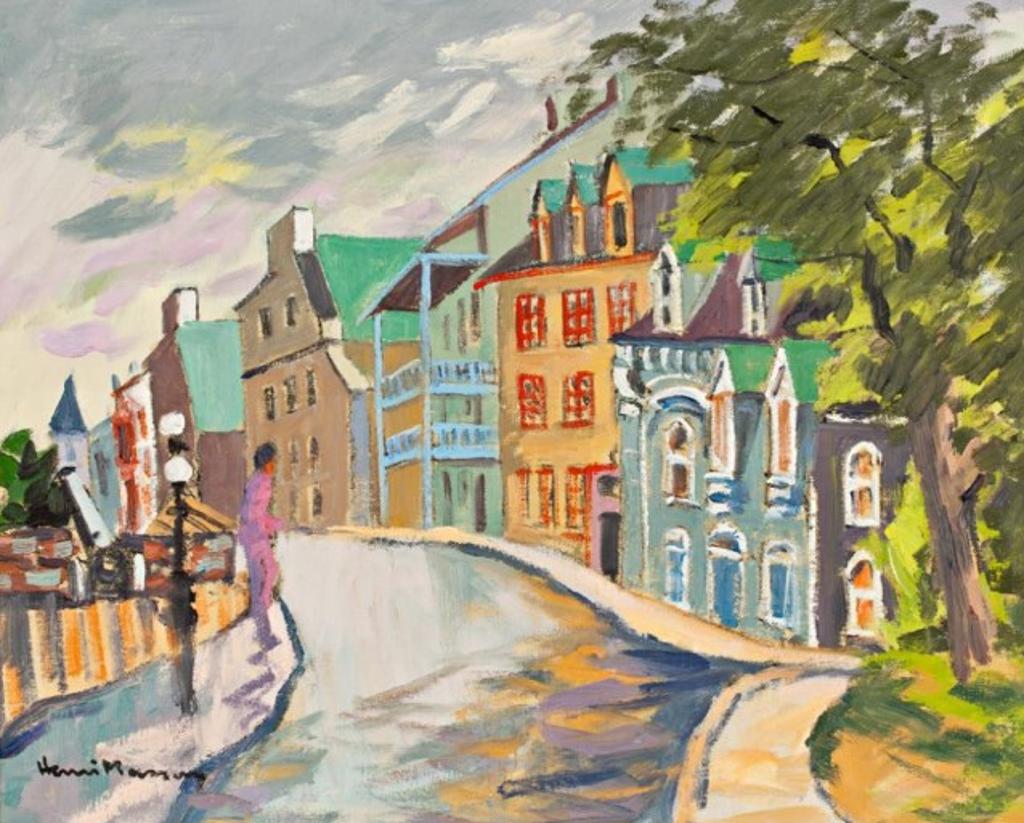 Henri Leopold Masson (1907-1996) - Rue des Ramparts, Quebec