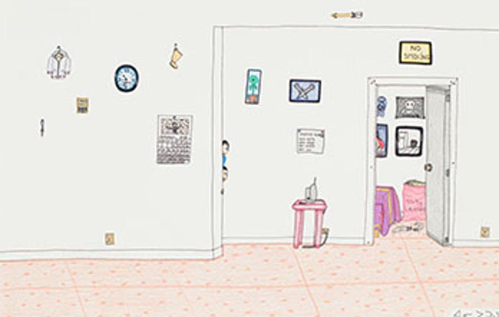 Annie Pootoogook (1969-2016) - Teenagers Room