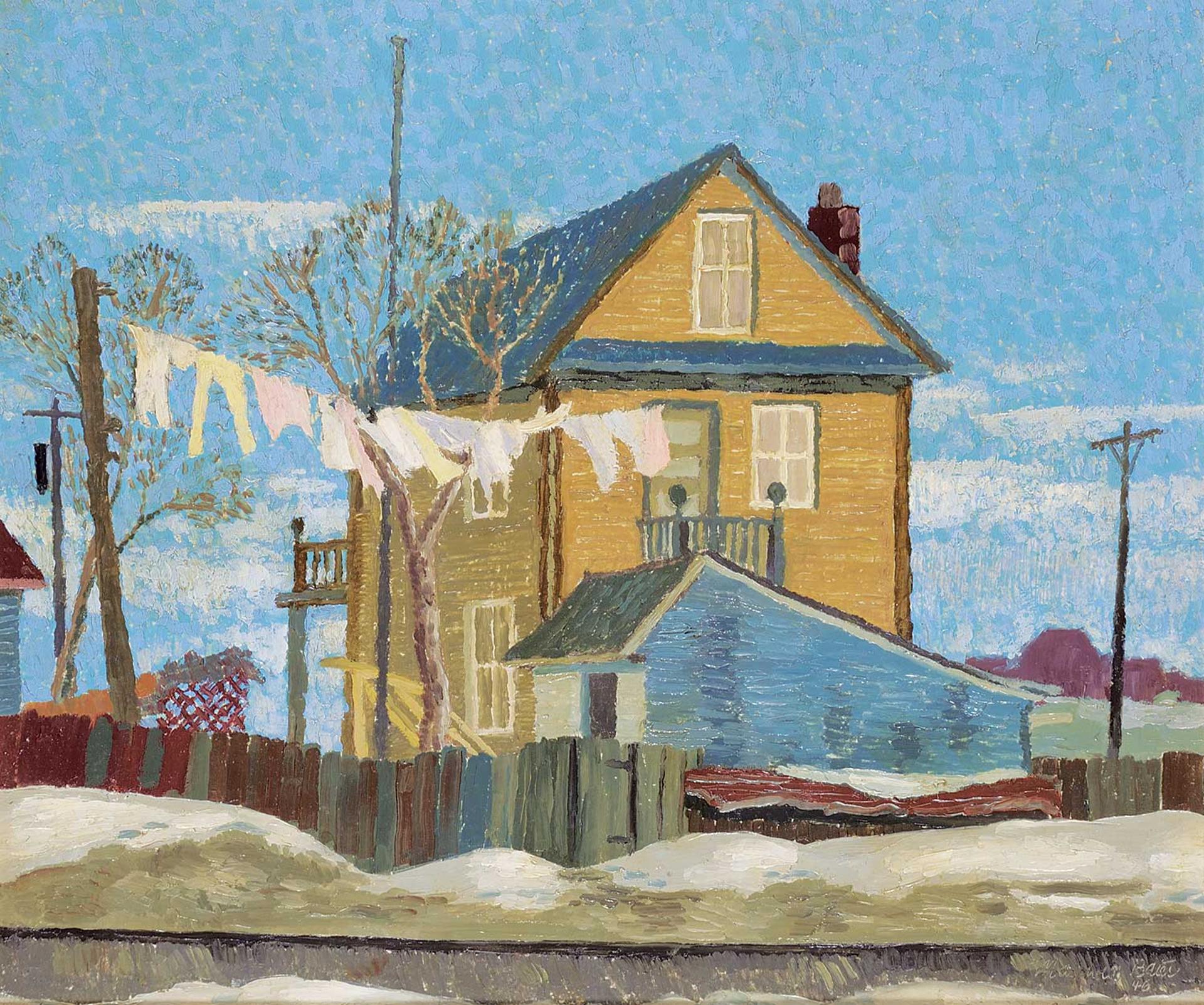 Maxwell Bennett Bates (1906-1980) - Clothesline