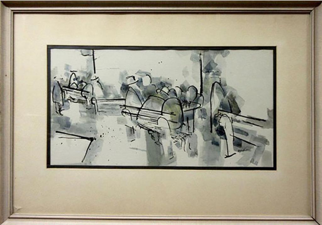 Anthony Morse (Tony) Urquhart (1934-2022) - Untitled (Chess Game In The Park)