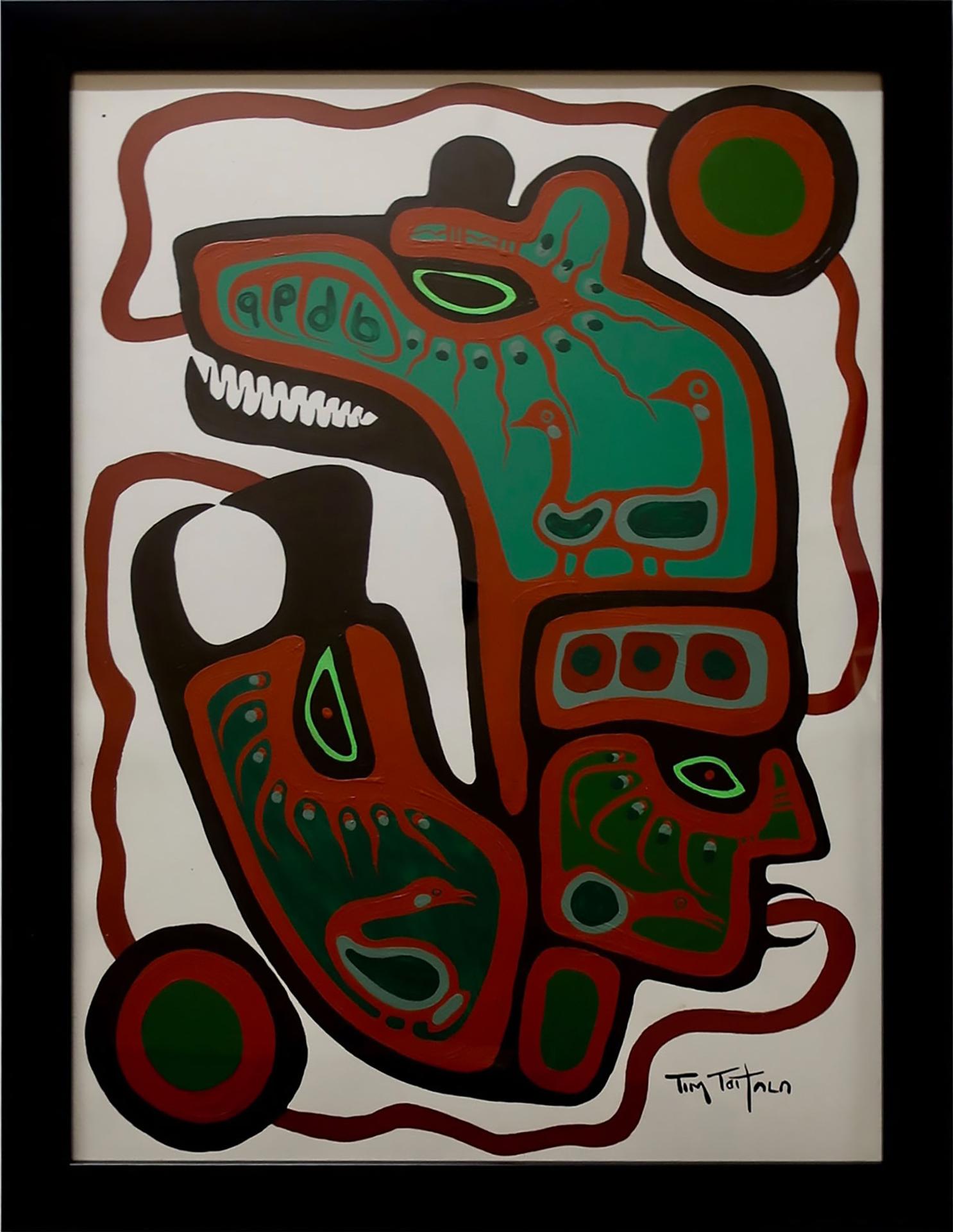 Tim Tait (1970) - Untitled (Bear, Eagle, Face)