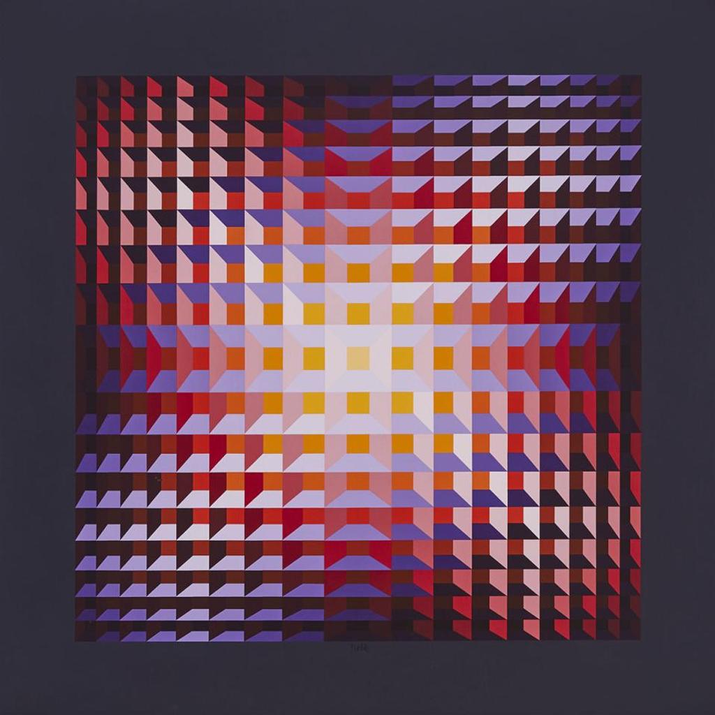 Yvaral (Jean-Pierre (1934-2002) - Structure Ambique Quadri, 1974