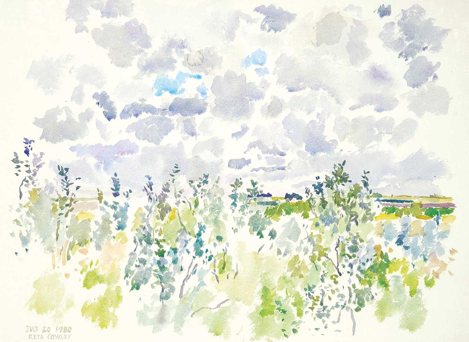 Reta Madeline Cowley (1910-2004) - Morning, Fast Moving Clouds