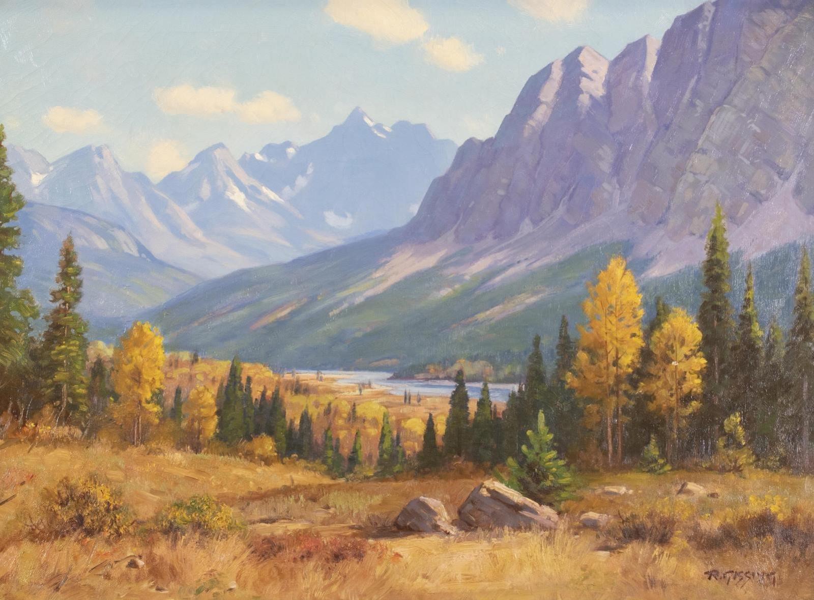 Roland Gissing (1895-1967) - Autumn River Valley And Mountains