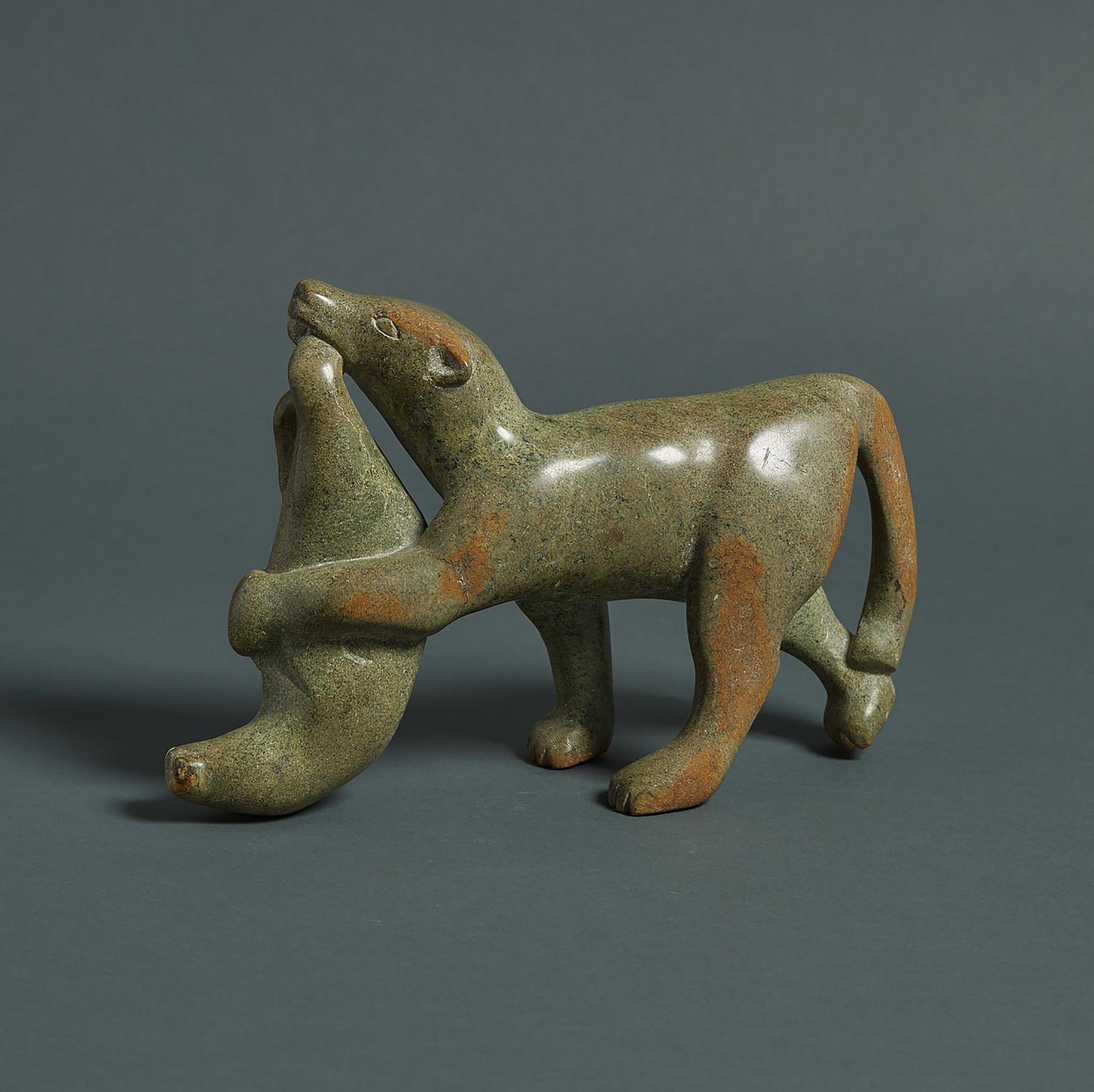 Aqjangajuk (Axangayu) Shaa (1937-2019) - Animal With Seal
