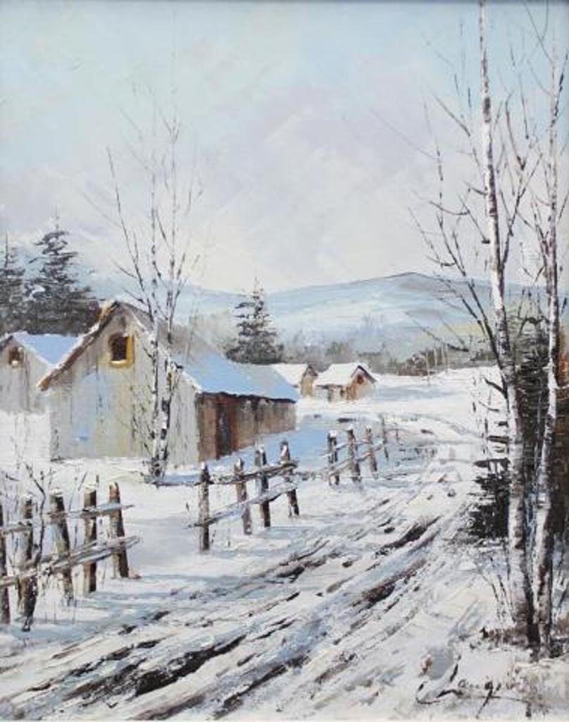 Claude Langevin (1942-2024) - Farm in Winter