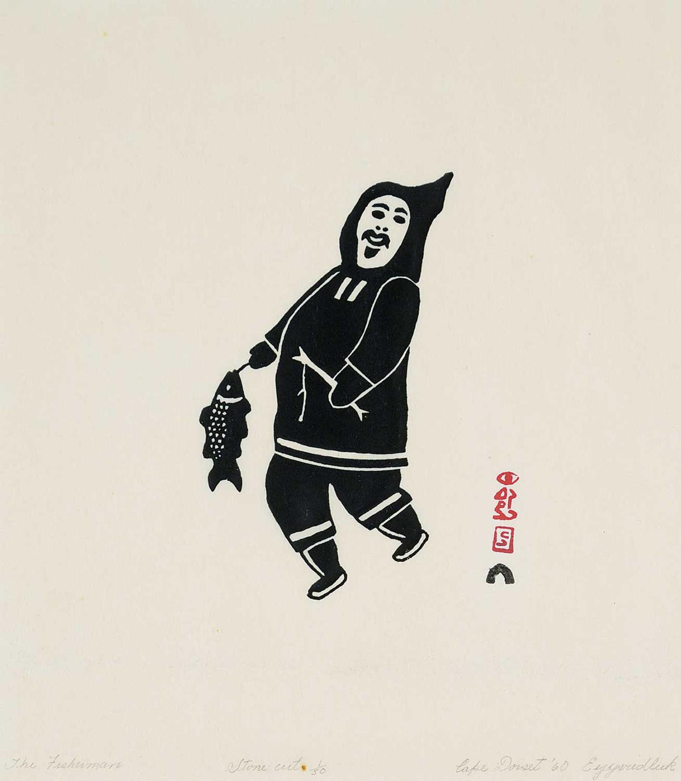 Pootoogook (1887-1958) - The Fisherman #1/50