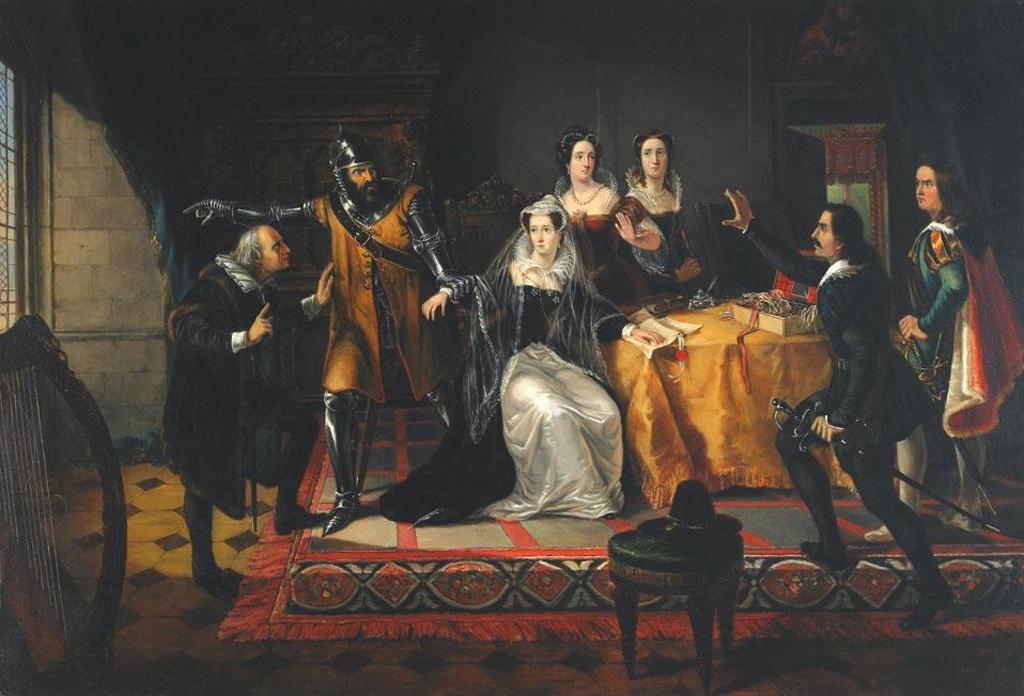 Cornelius David Krieghoff (1815-1872) - Mary, Queen Of Scots, And Entourage