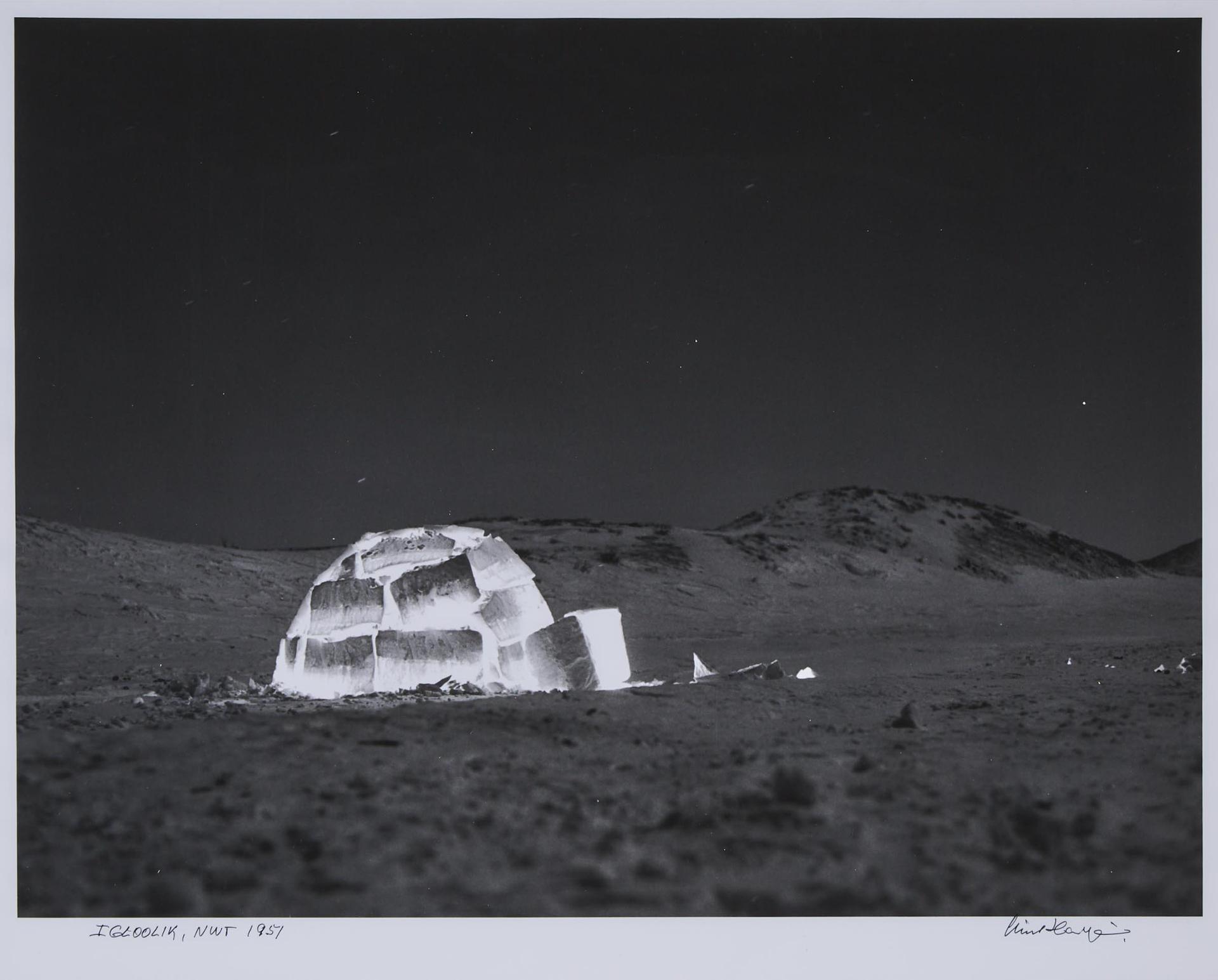 Richard Harrington (1911-2005) - Igloolik, Nwt 1951 [igloo Glowing At Night]