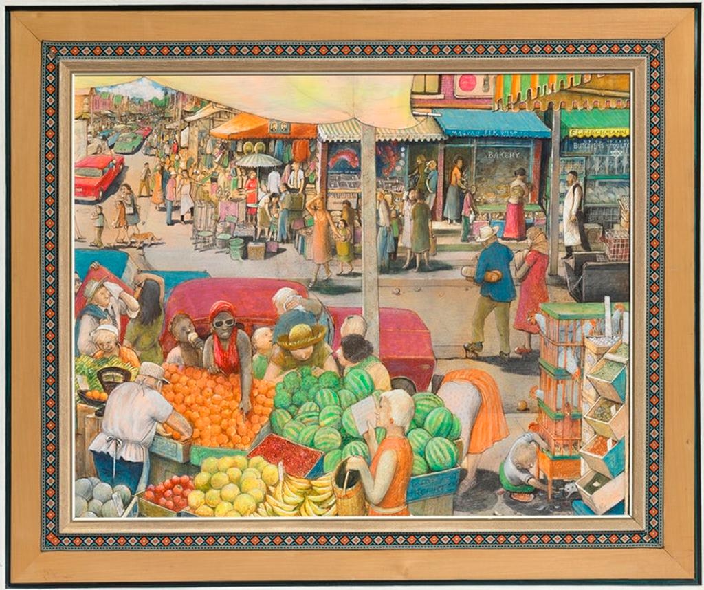 William Kurelek (1927-1977) - Hot Day in Kensington Market