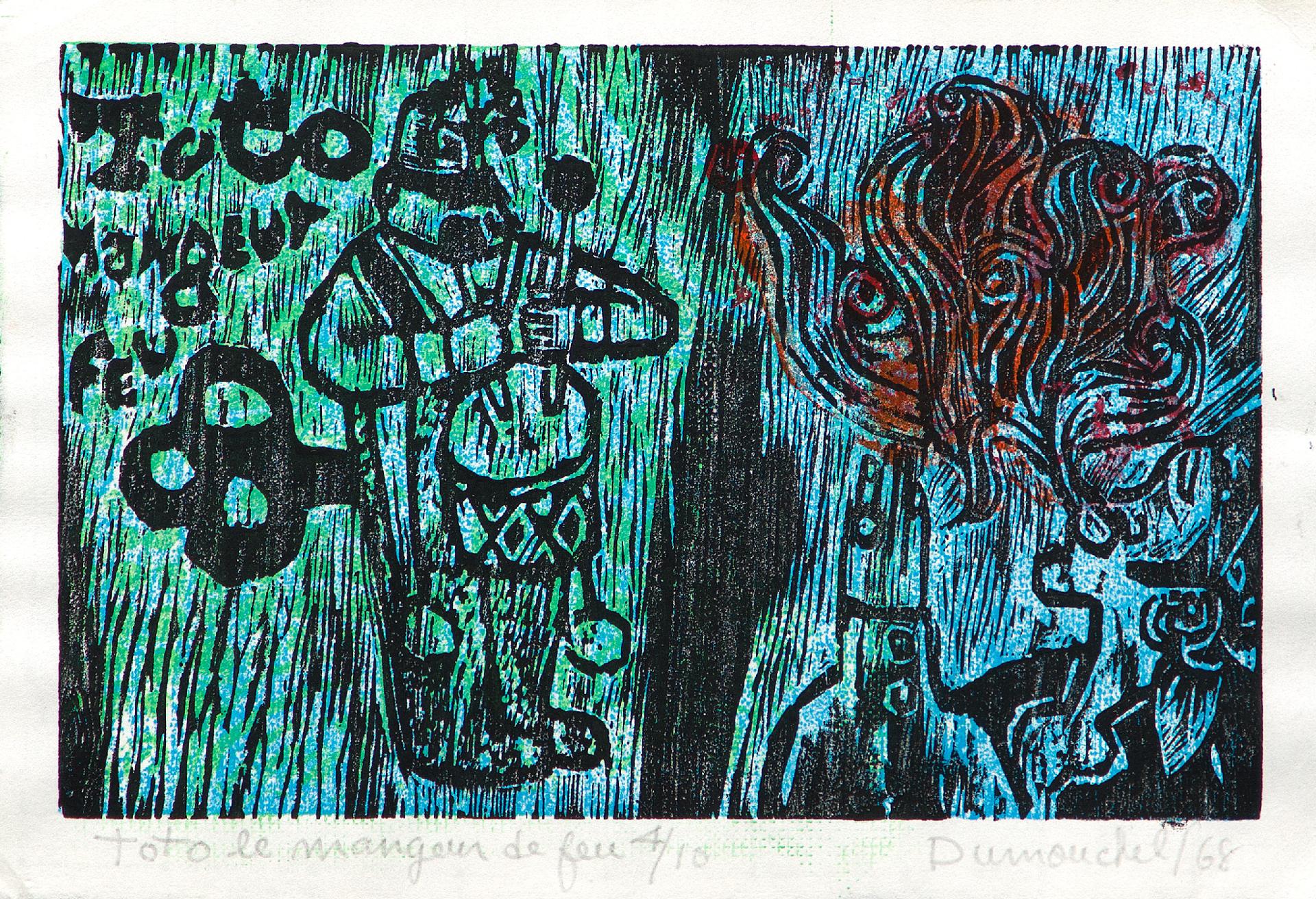 Albert Dumouchel (1916-1971) - Toto le mangeur de feu, 1968